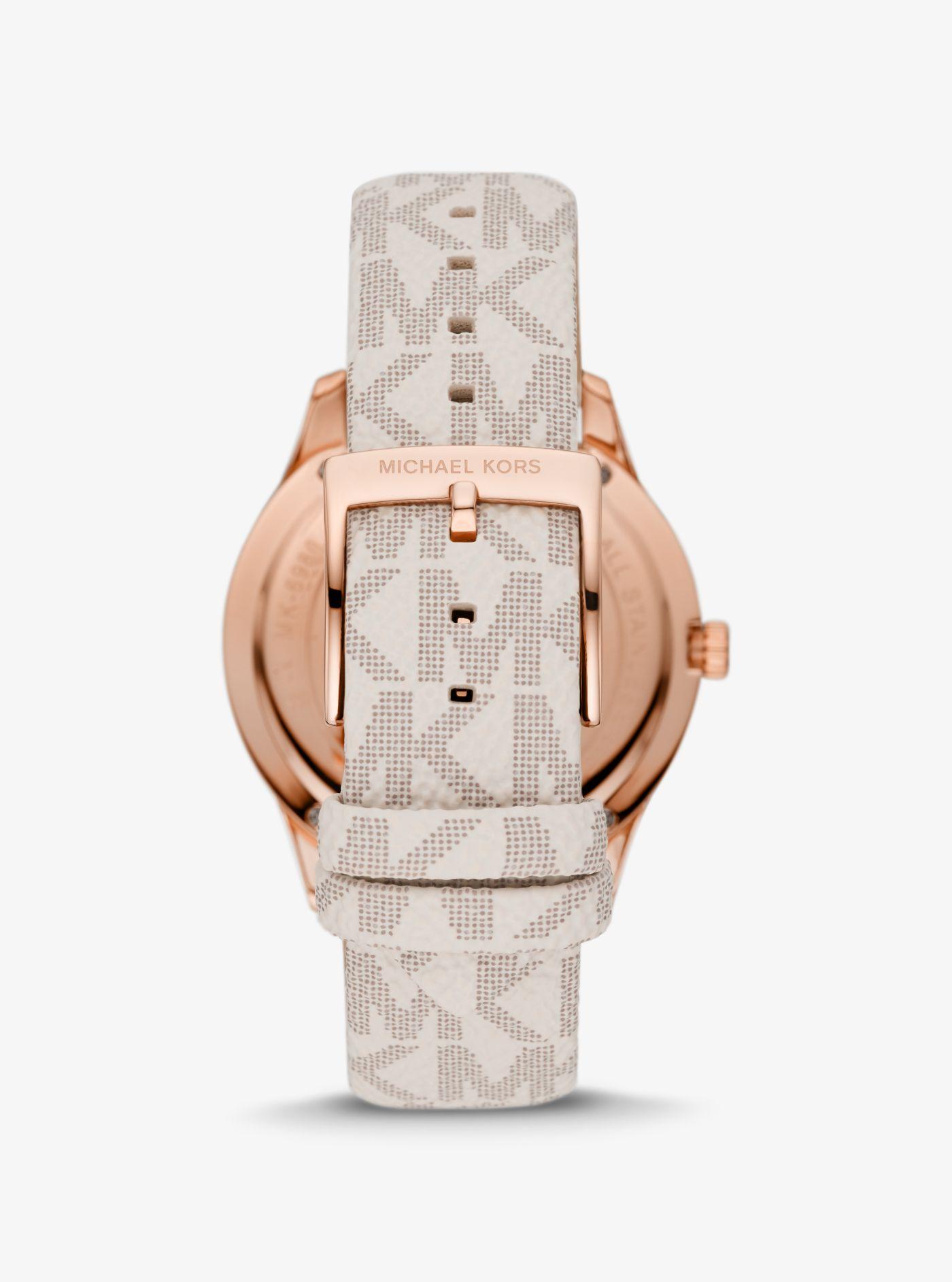 Oversized Runway Dive Pavé Rose Gold-tone And Logo Watch