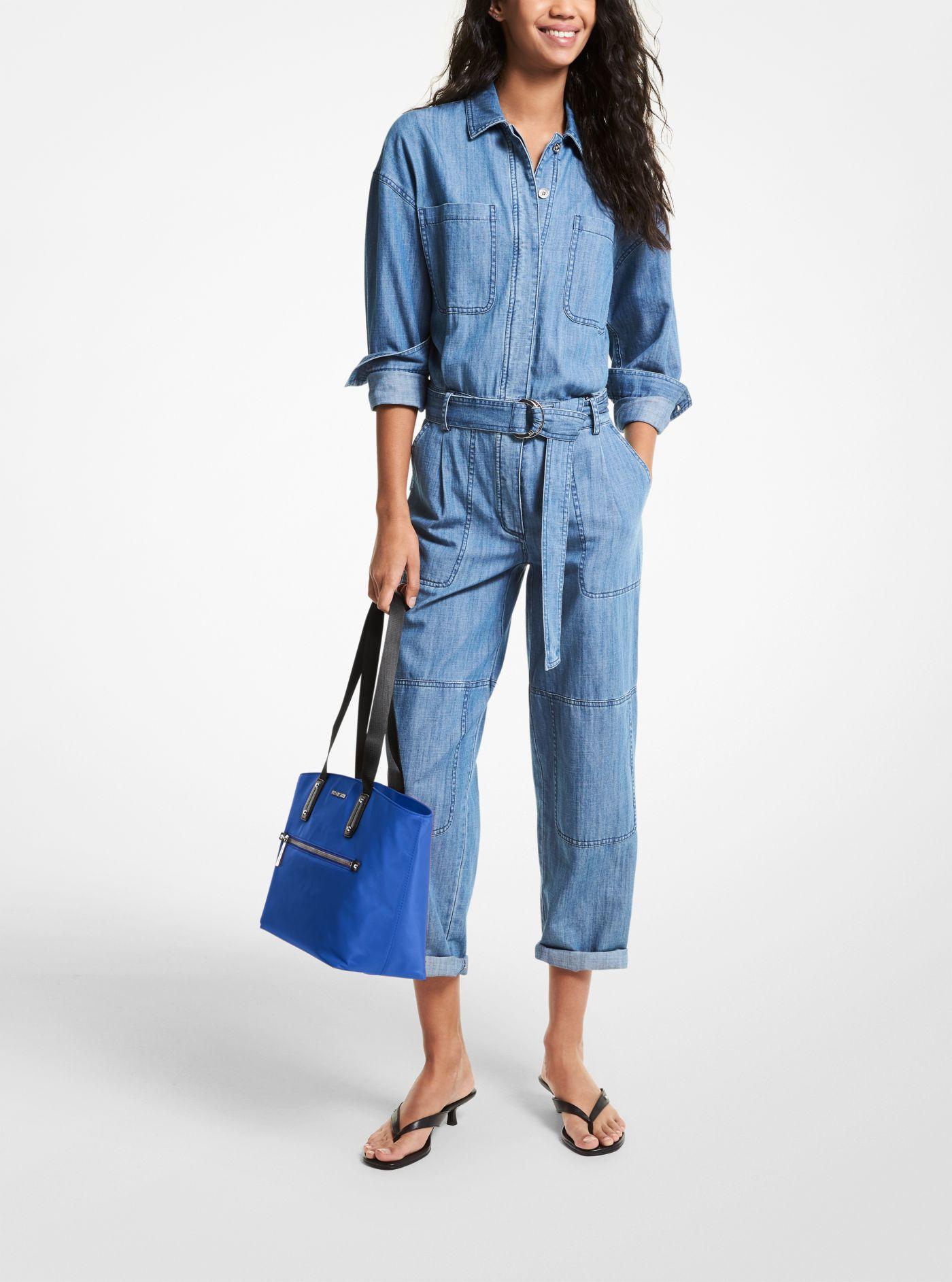 michael kors polly medium nylon tote bolsa