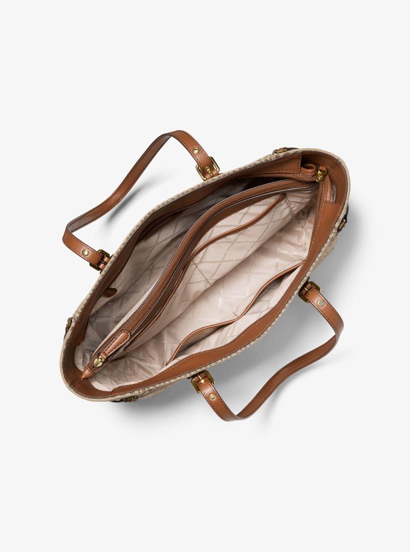 Michael Kors Voyager Medium Logo Jacquard Tote Bag | Lyst