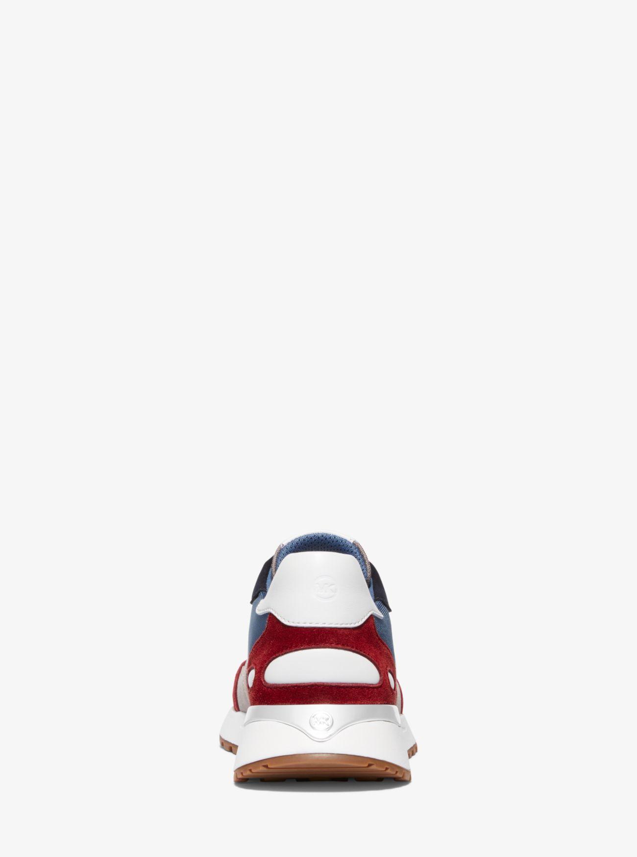 monroe canvas and suede trainer