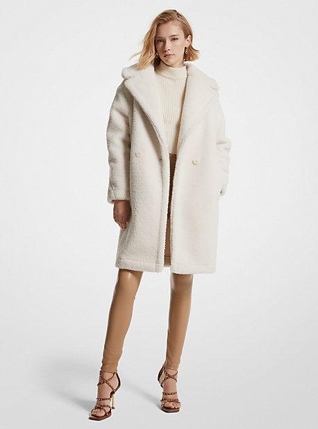 White teddy cheap coat mango