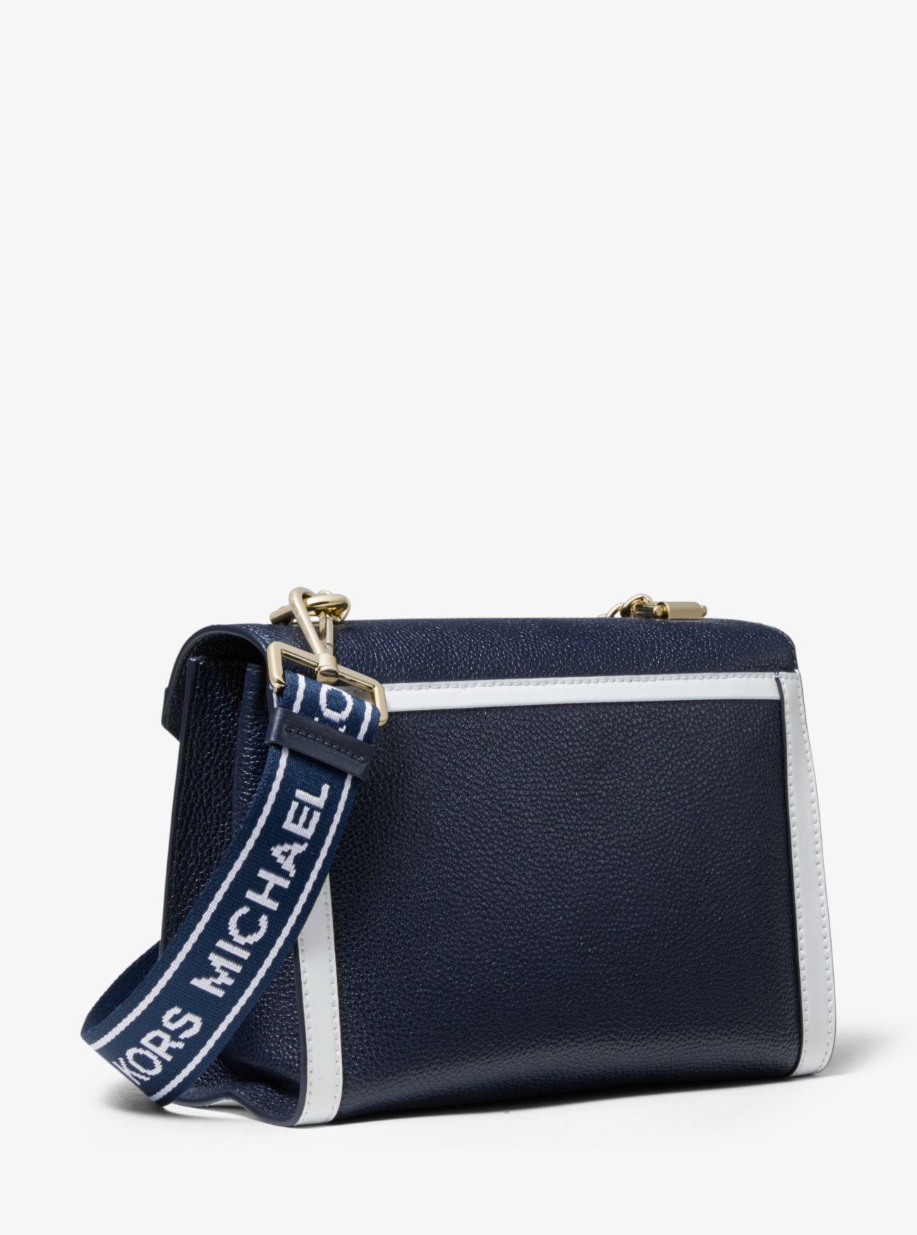 whitney large pebbled leather convertible shoulder bag