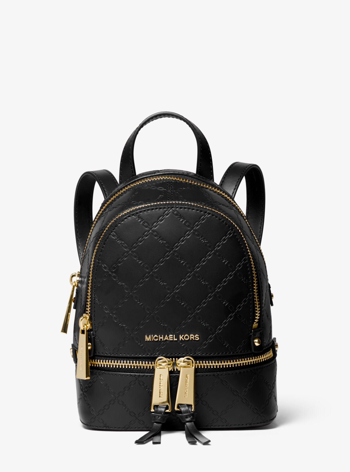mk mini black backpack