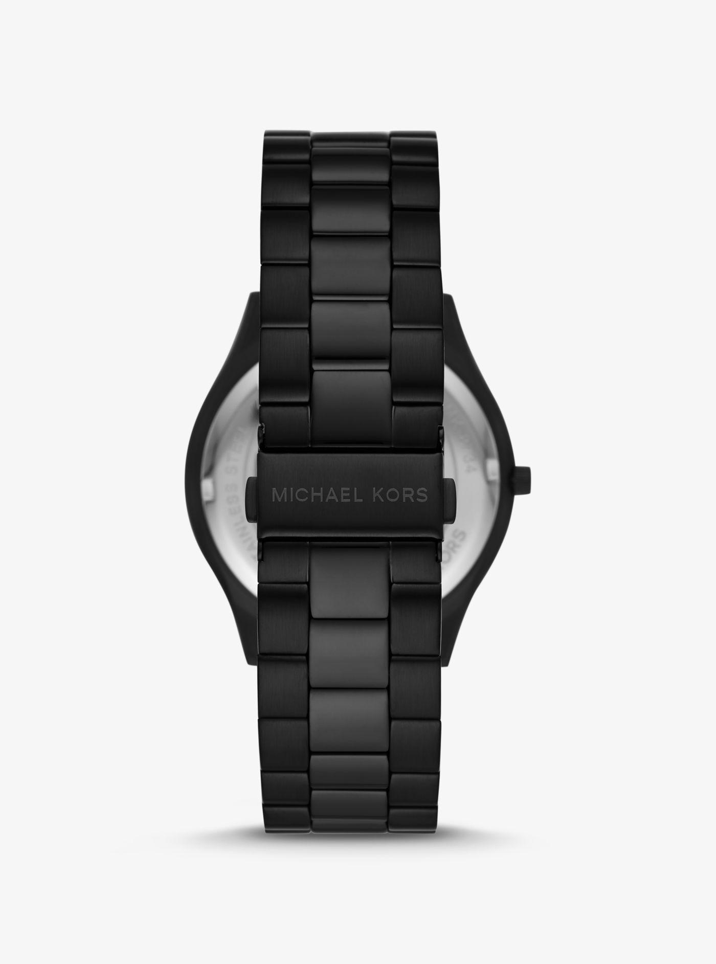 Oversized Slim Runway Black-Tone Watch