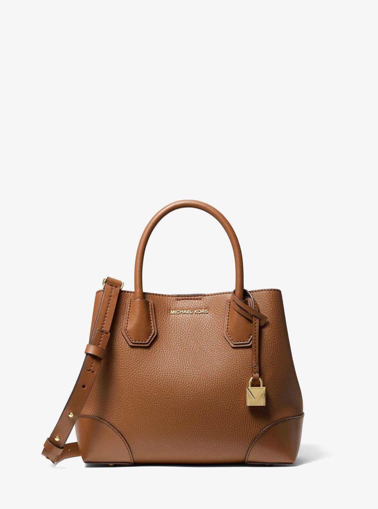 Michael Kors Mercer Gallery Small Faux Pebbled Leather Tote Bag in Brown |  Lyst UK