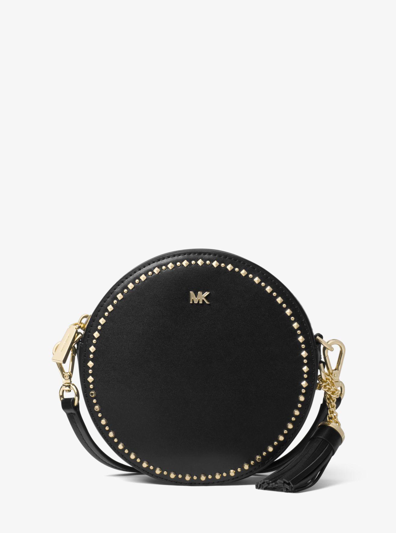 Michael Kors Studded Leather Canteen Crossbody Bag in Black Lyst