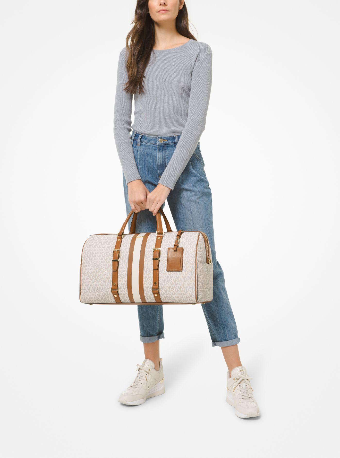 Arriba 53+ imagen michael kors bedford travel extra large duffle bag