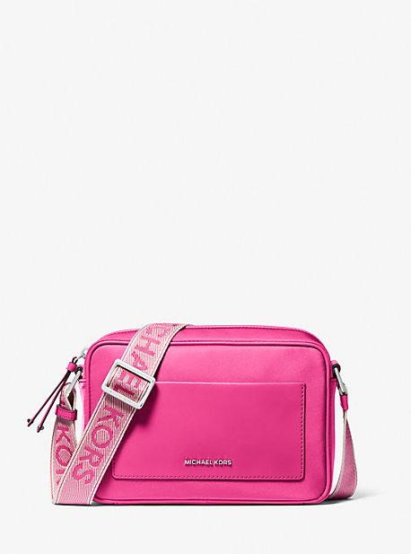 Michael Kors Jet Set Large Nylon Gabardine Crossbody Bag in Pink
