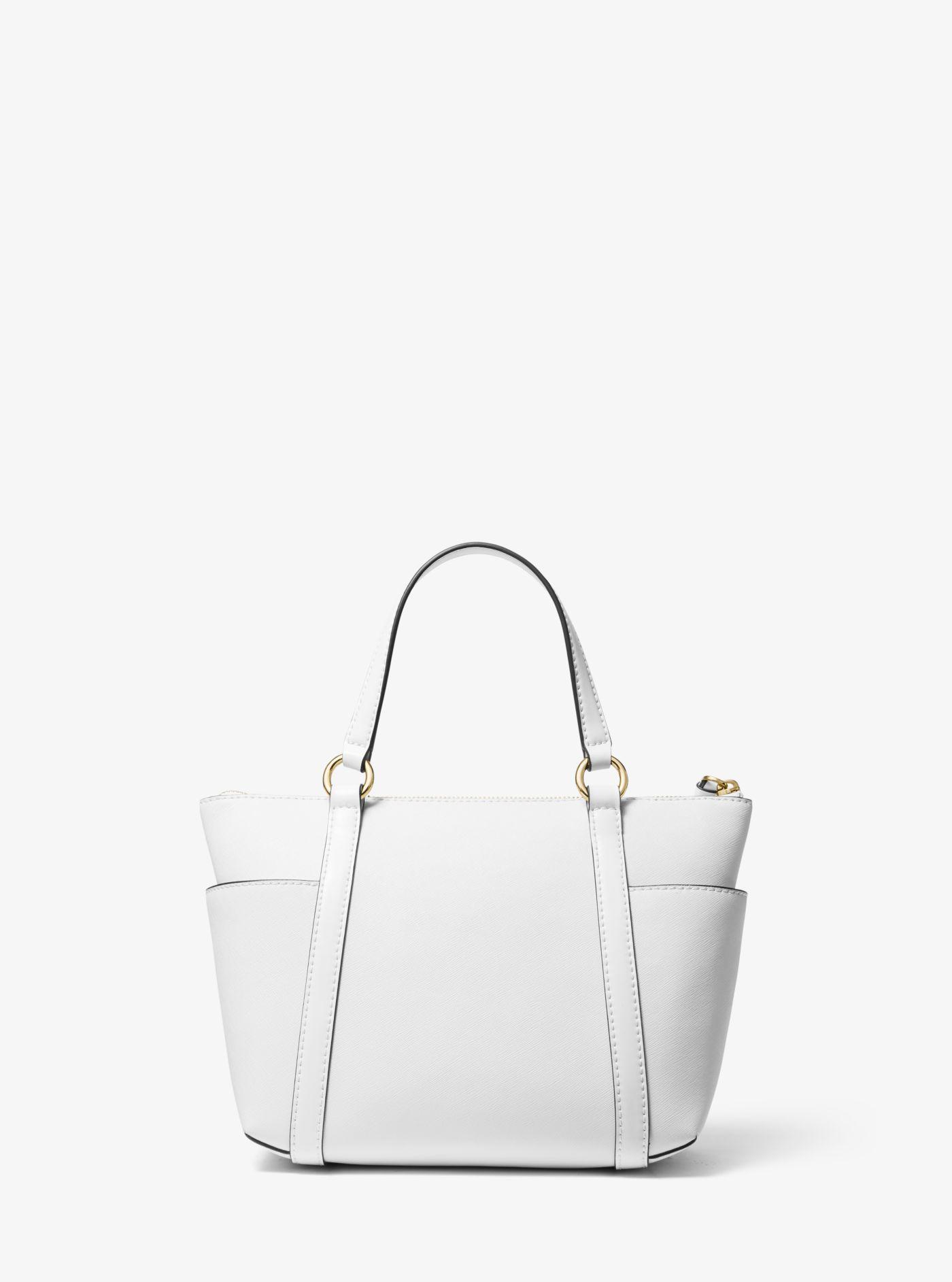 Michael Kors Sullivan Small Saffiano Leather Top-zip Tote Bag in White |  Lyst