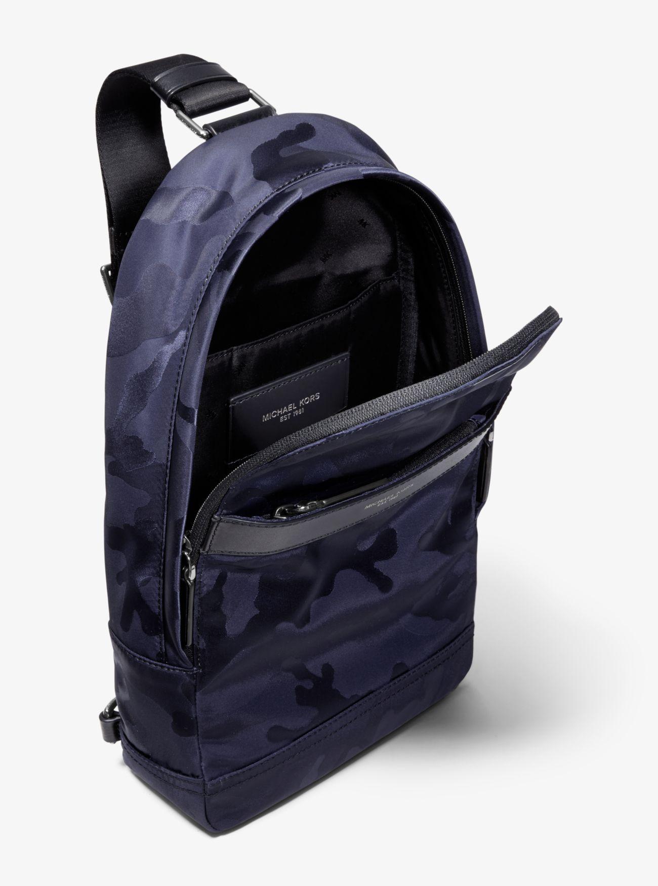 michael kors backpack blue camo