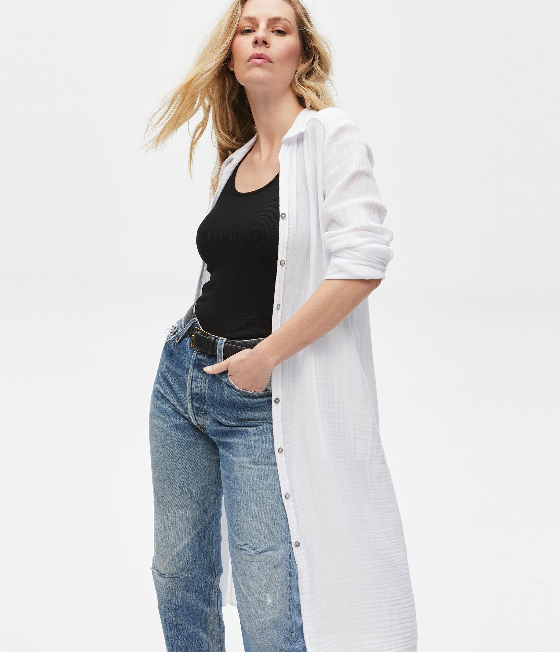Michael Stars Denim Cleo Shirt Dress in 
