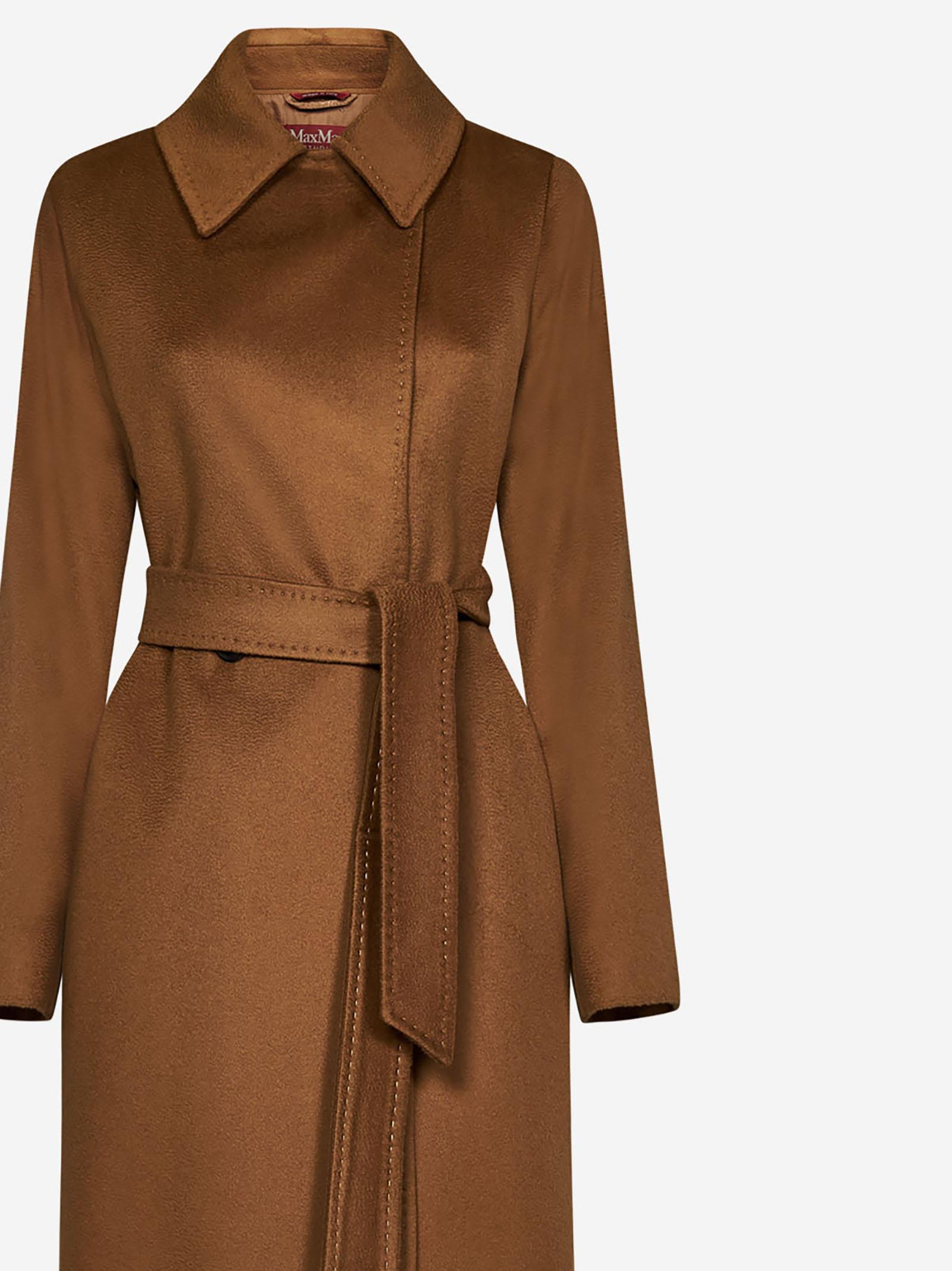 Max Mara Studio Bcollag Coat in Brown | Lyst