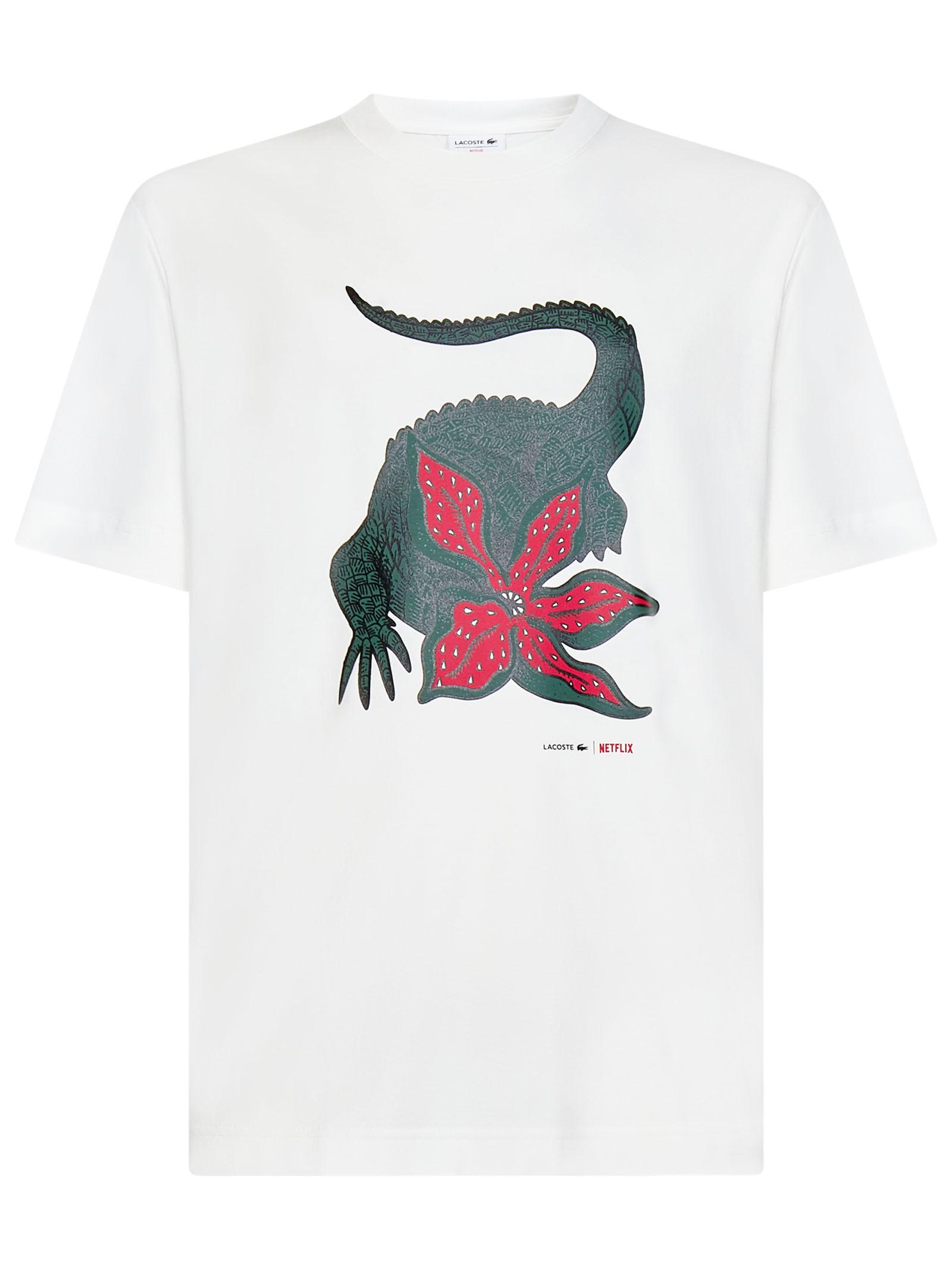 Faial Derbeville test sejle Lacoste X Netflix T-shirt in White for Men | Lyst