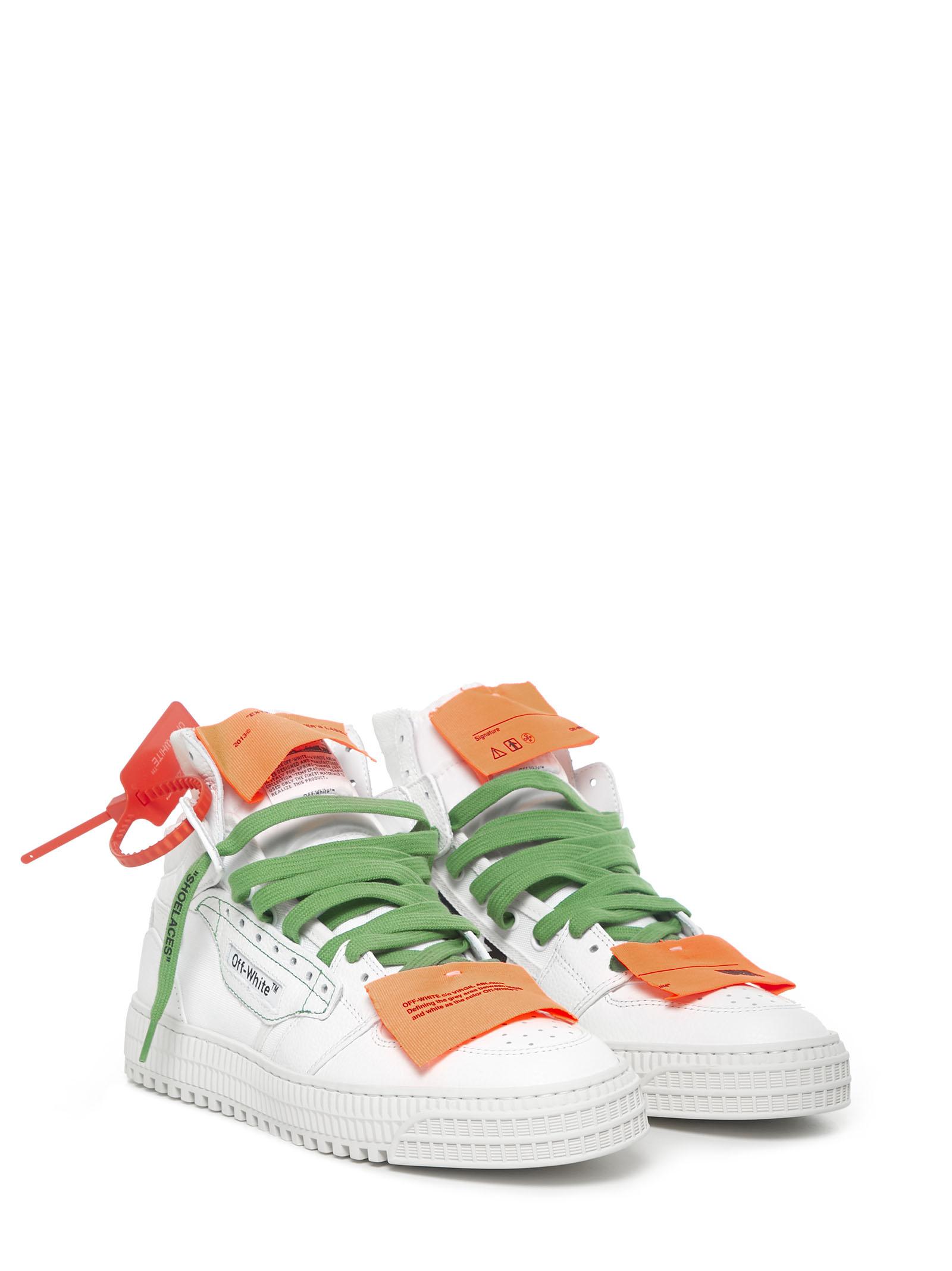 Off-White c/o Virgil Abloh *icon Off-court 3.0 White High Top Sneakers In  Leather And Canvas With Orange Label On The Tip. - Save 36% - Lyst