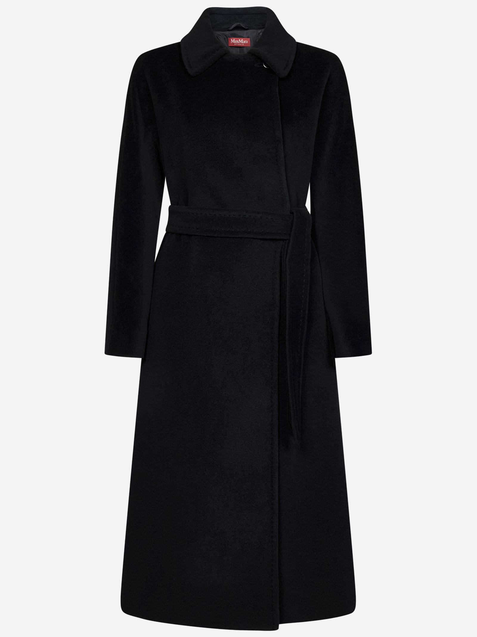 Max Mara Studio Coat in Black | Lyst