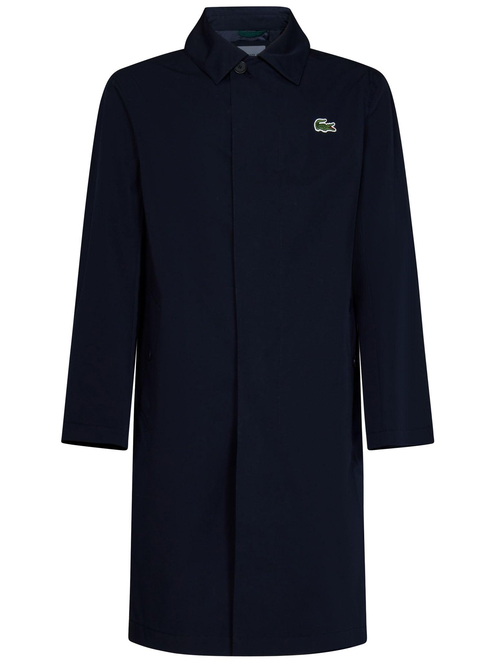 Lacoste Trench Coat in Blue for Men Lyst UK