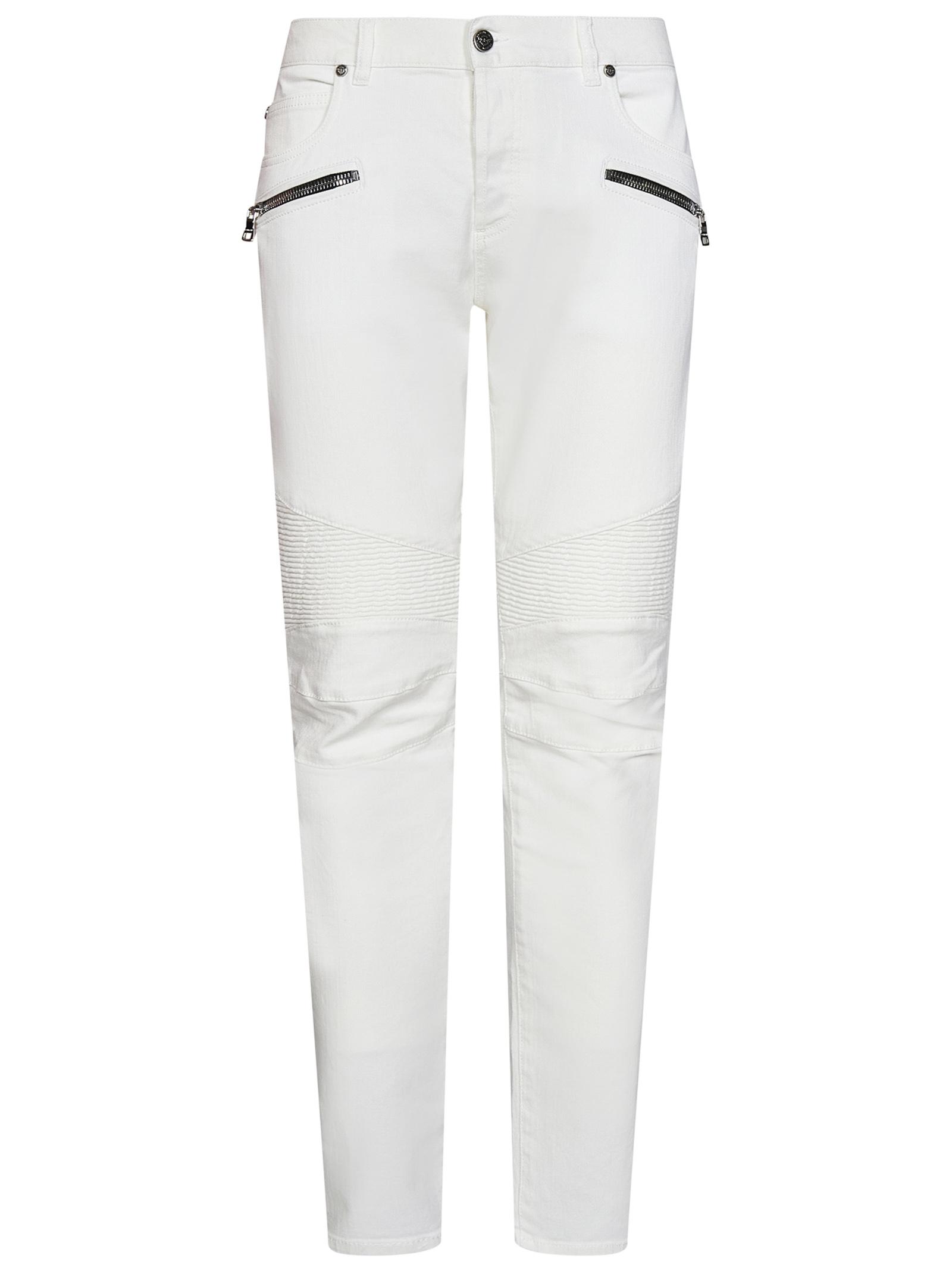 Balmain Paris Jeans in White for Men | Lyst