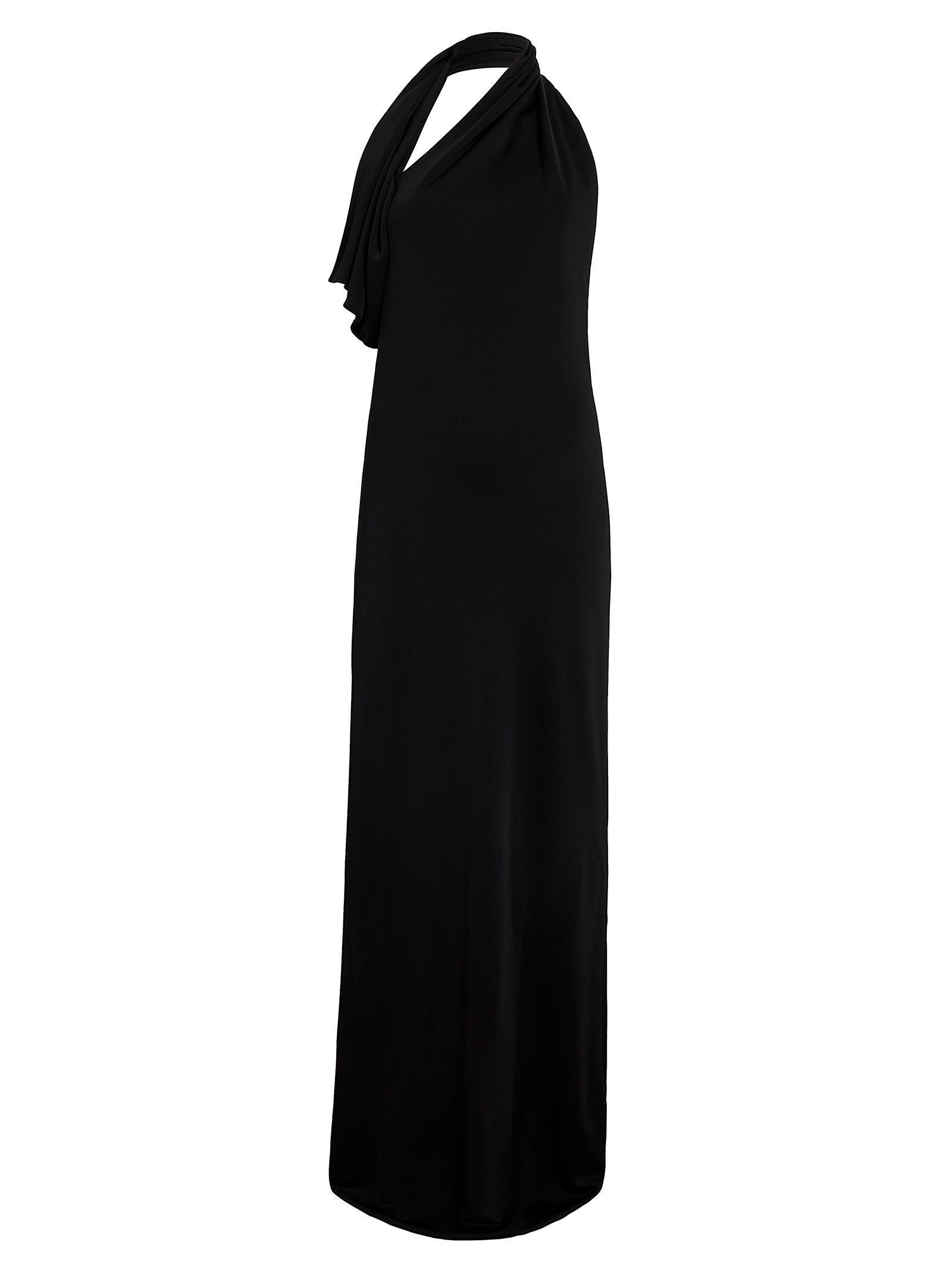 パーティードレス Khaite Integrated Scarf Detail Black Dress KHAITE Elegant Mini Dress With Integrated Scarf in Black | Lyst