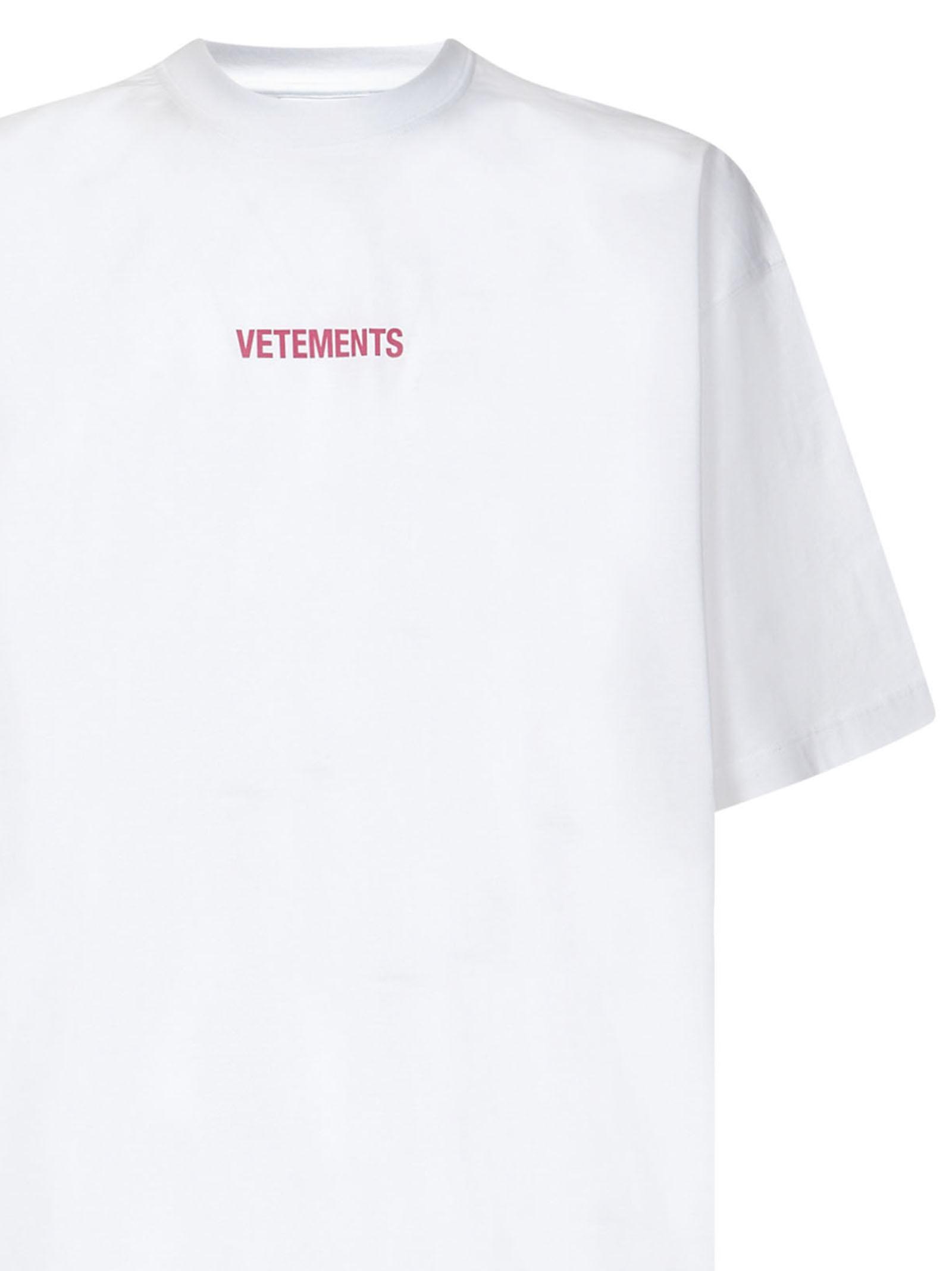 Vetements Cotton Logo Label T-shirt in White - Lyst