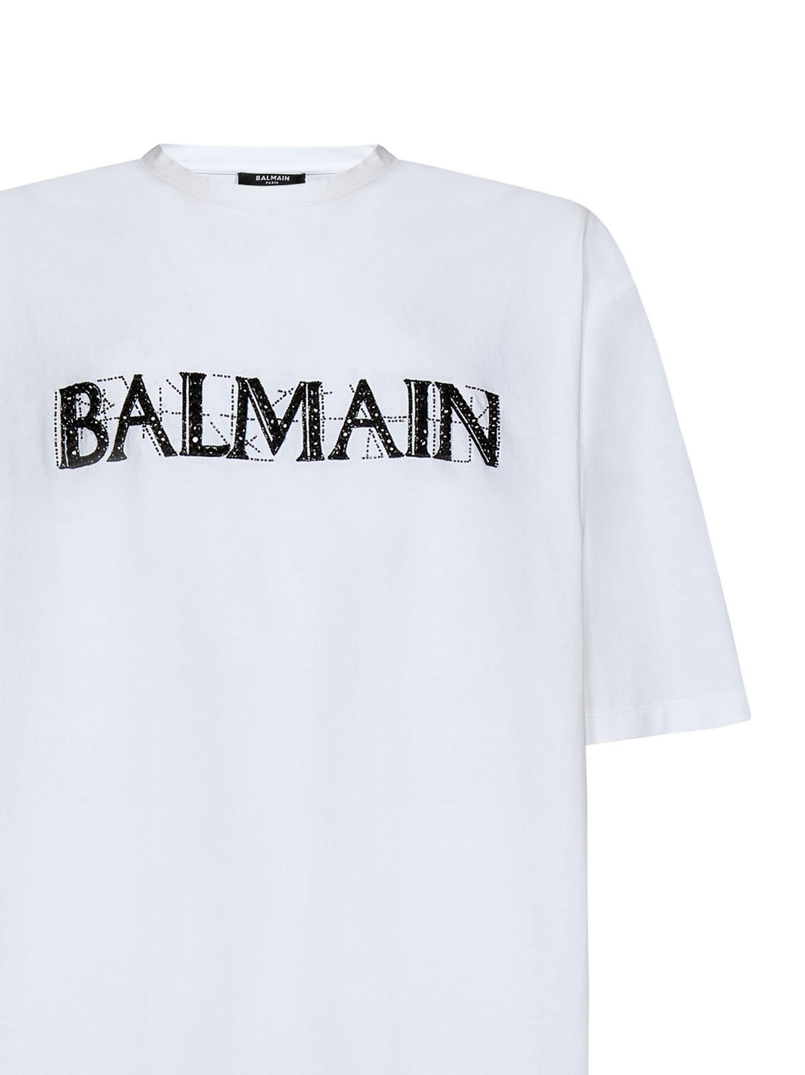 Stirre reservoir afhængige Balmain Paris T-shirt in White for Men | Lyst