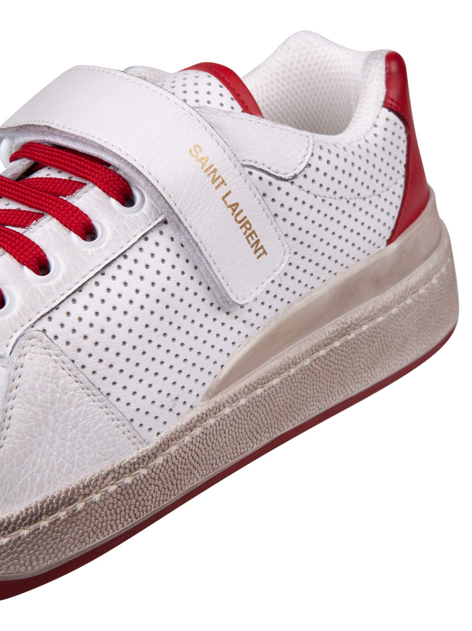 saint laurent perforated leather sneakers