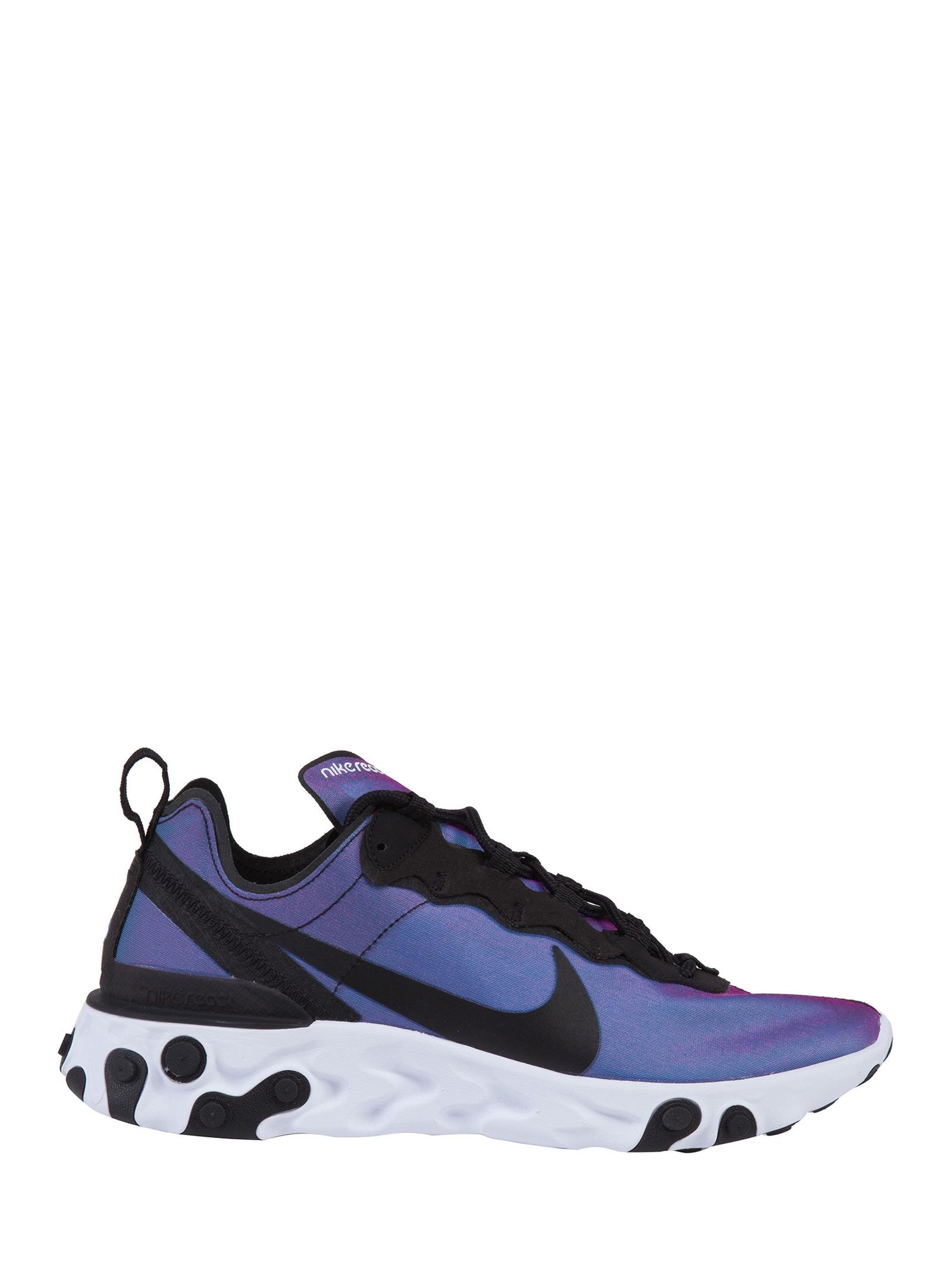 Nike React Element 55 Premium Sneakers In Iridescent Purple Canvas With  Rubber Pods in Blue for Men