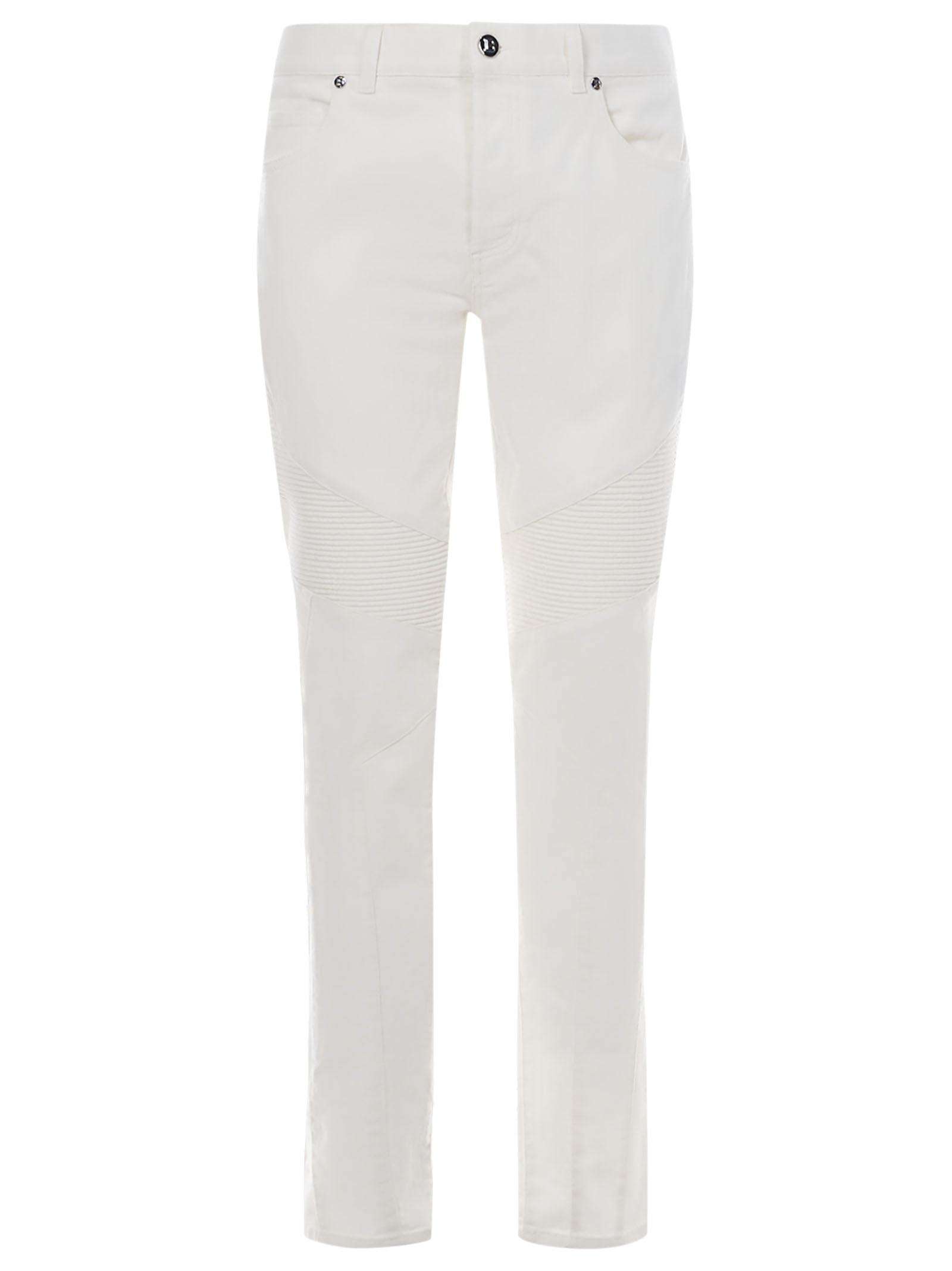 Balmain Jeans White for Men | Lyst