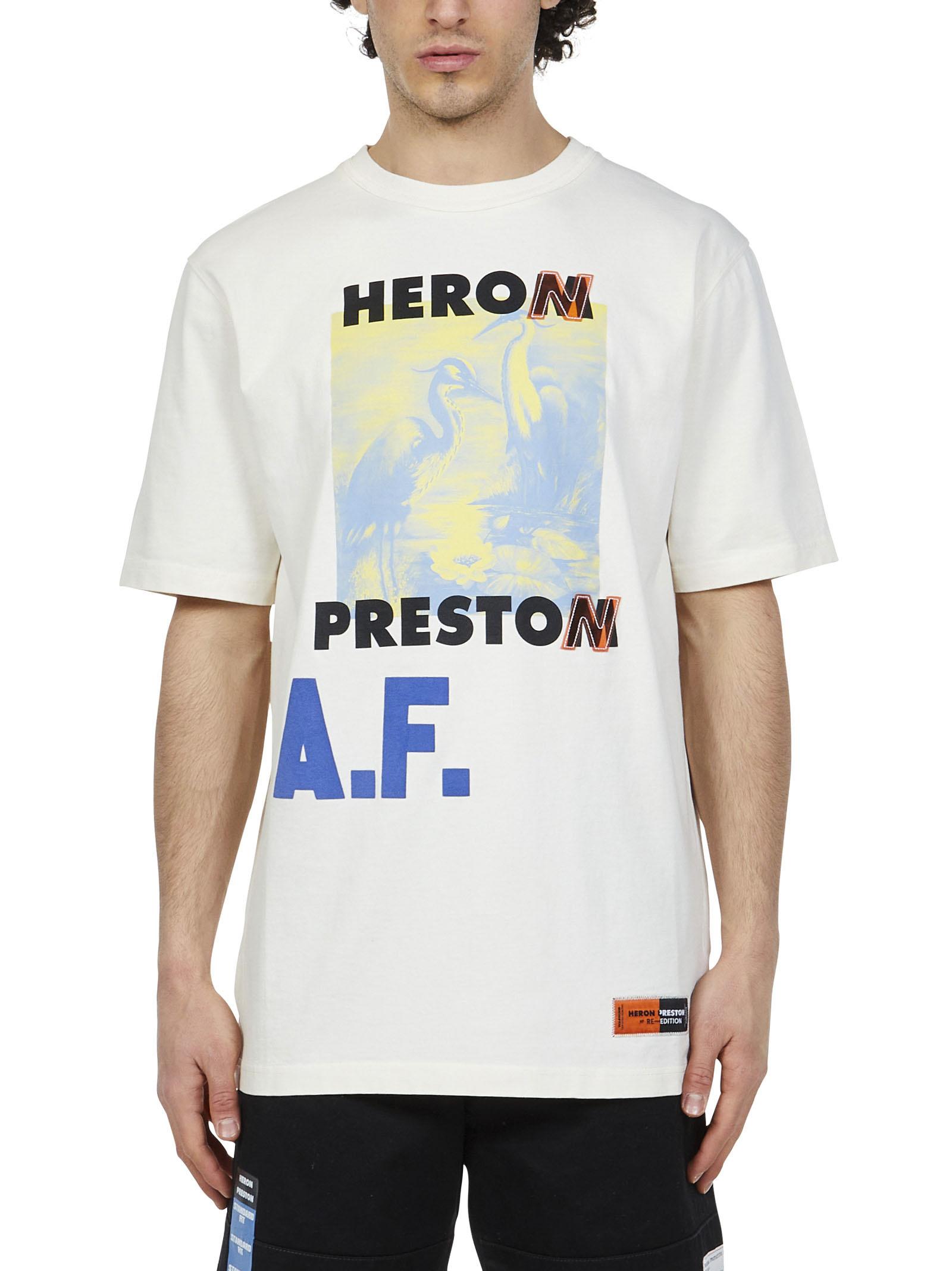 関税込★Heron Preston★OS A.F. AUTHORIZED SHORTSLEEVE TSHIRT Heron Preston A.f. Authorized T-shirt in White for Men | Lyst UK