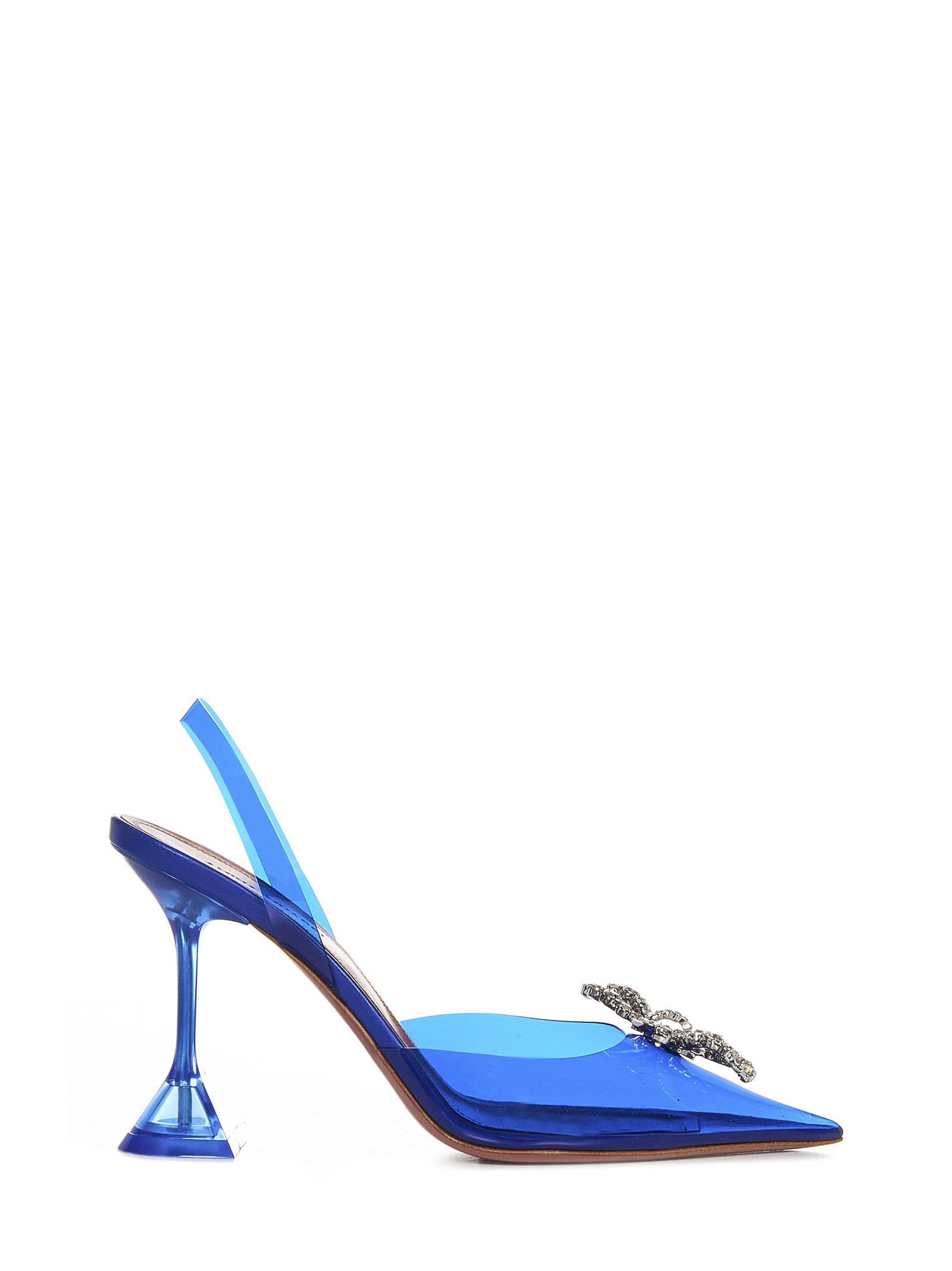 AMINA MUADDI Rosie Glass Sling Décolleté in Blue | Lyst