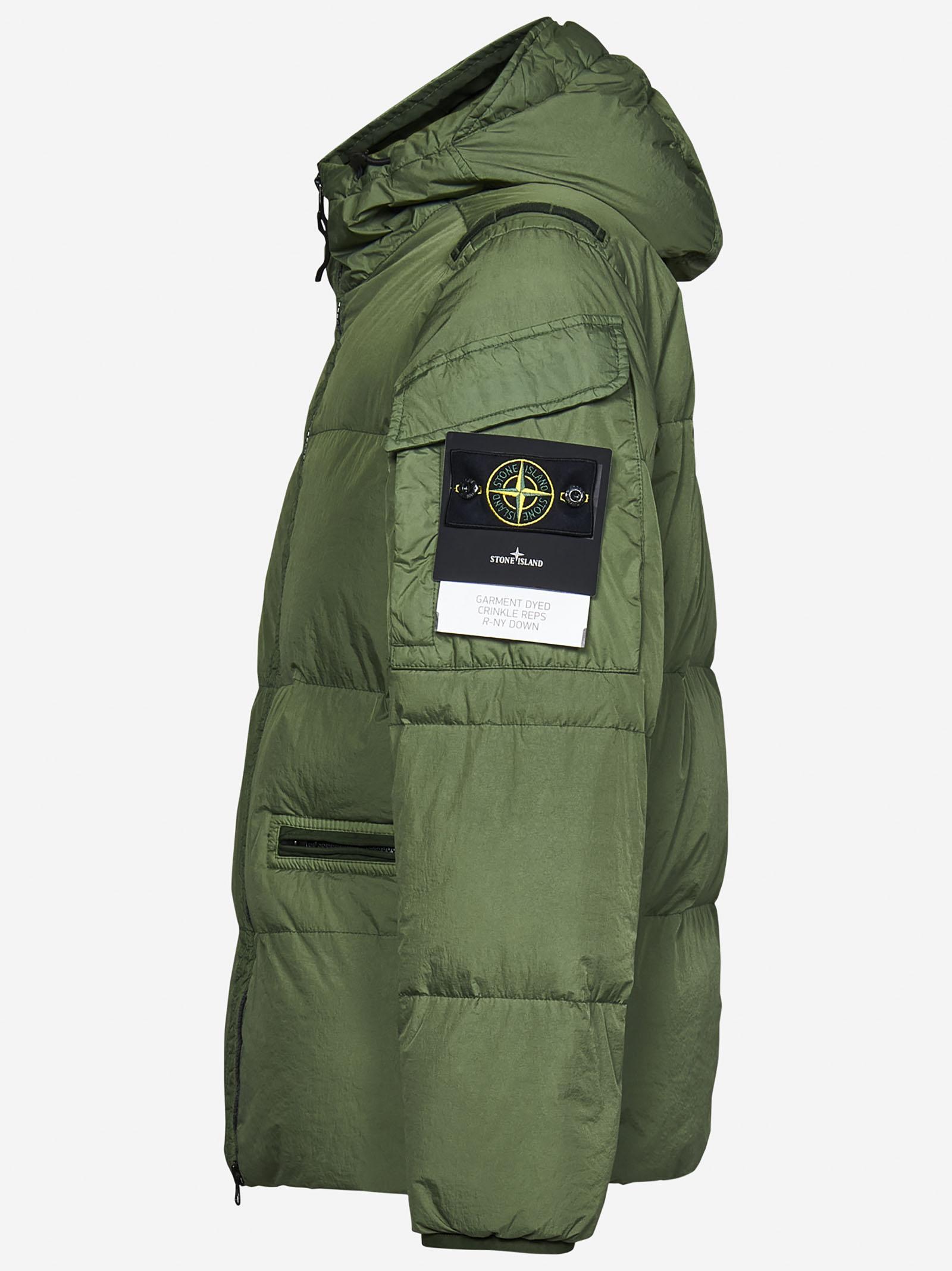Stone Island 40223 Garment Dyed Crinkle Reps R-ny Down Down Jacket in Green  for Men | Lyst
