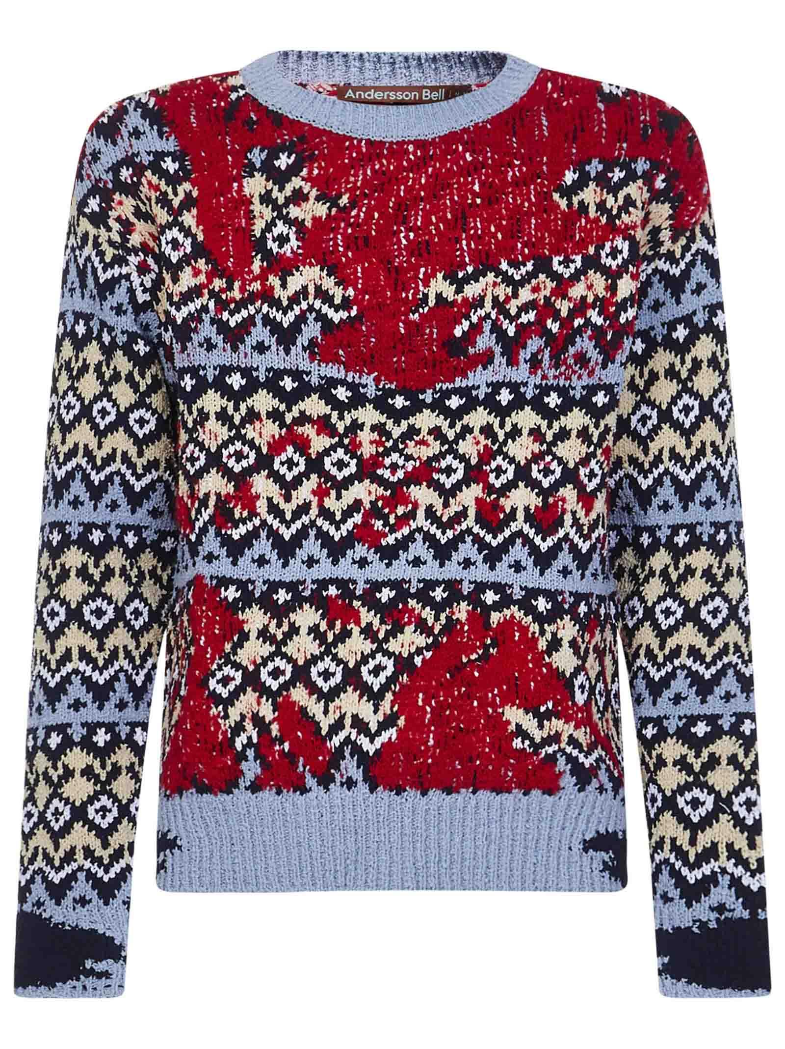 ANDERSSON BELL Submerge Nordic Sweater in Red | Lyst