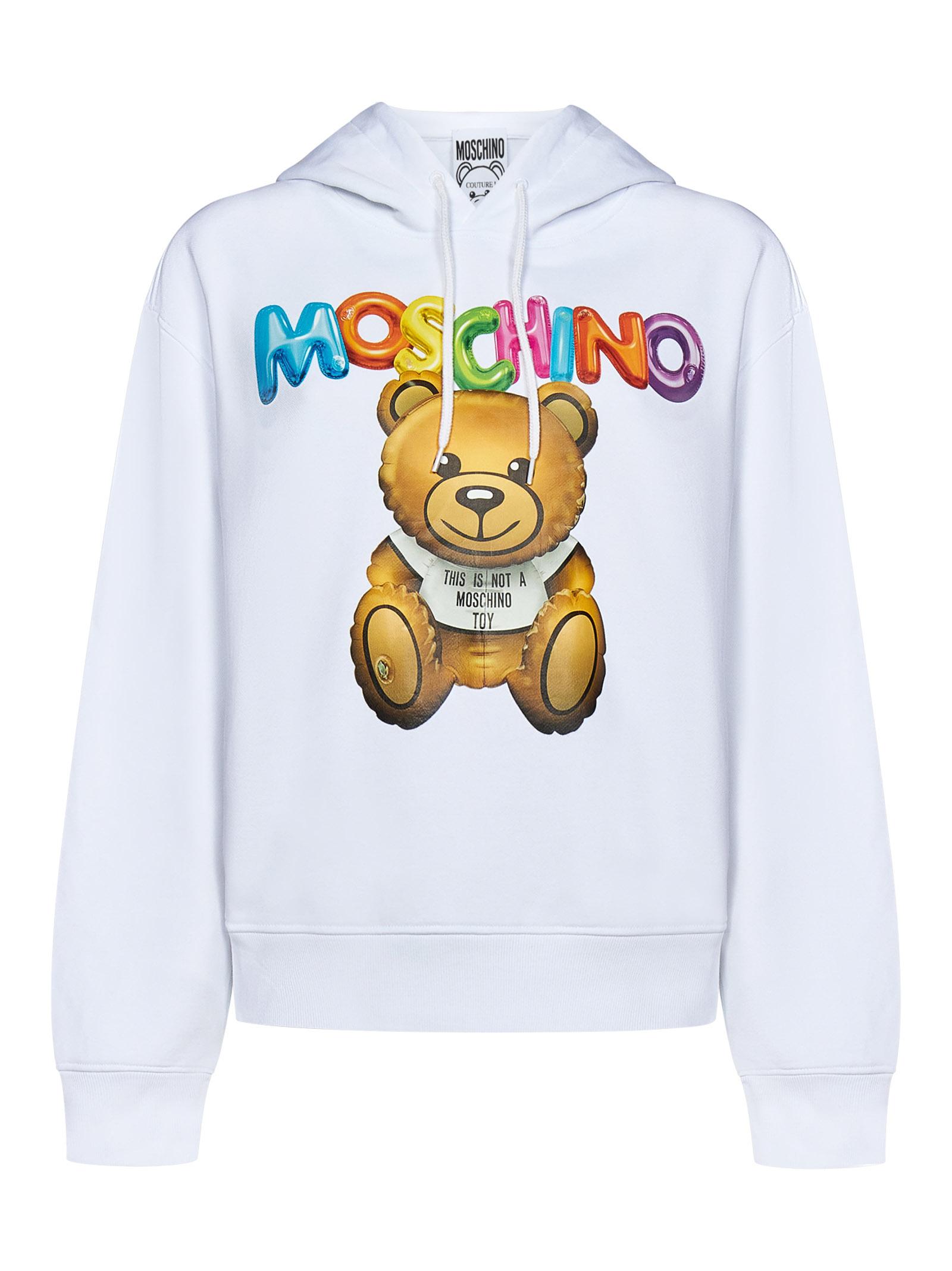 Moschino Inflatable Teddy Bear Sweatshirt in White | Lyst