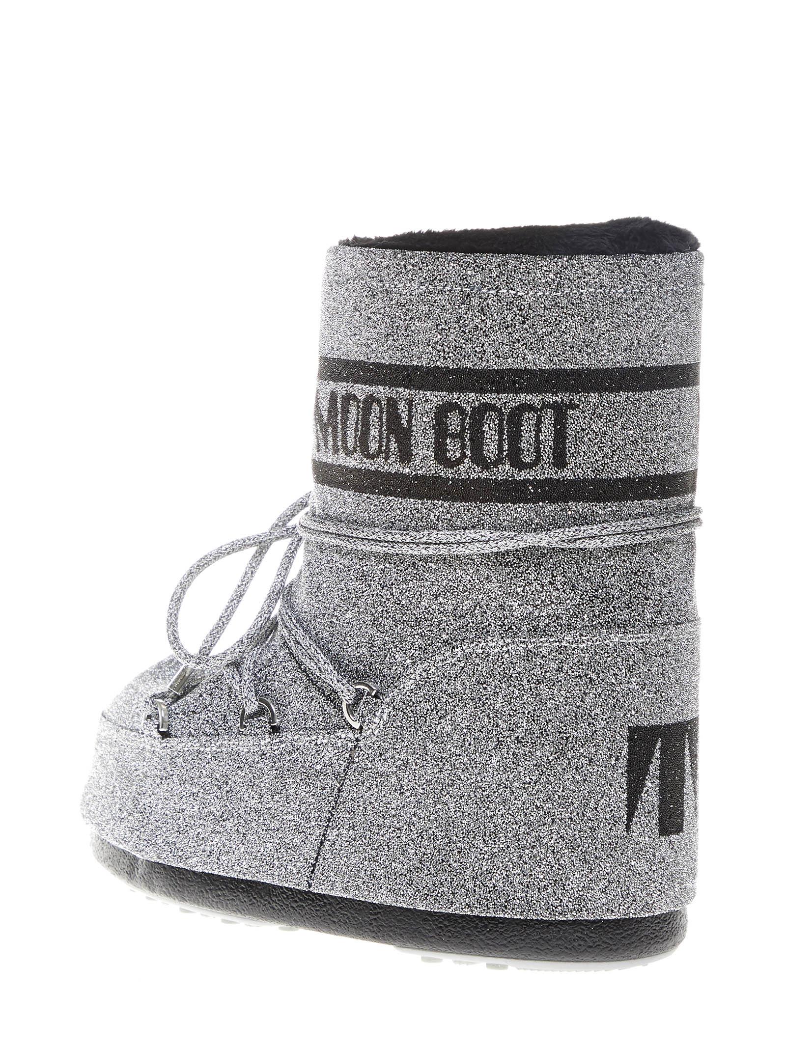 Moon Boot Classic 50 Silver And Black Swarovski Boots in Metallic - Save  68% - Lyst