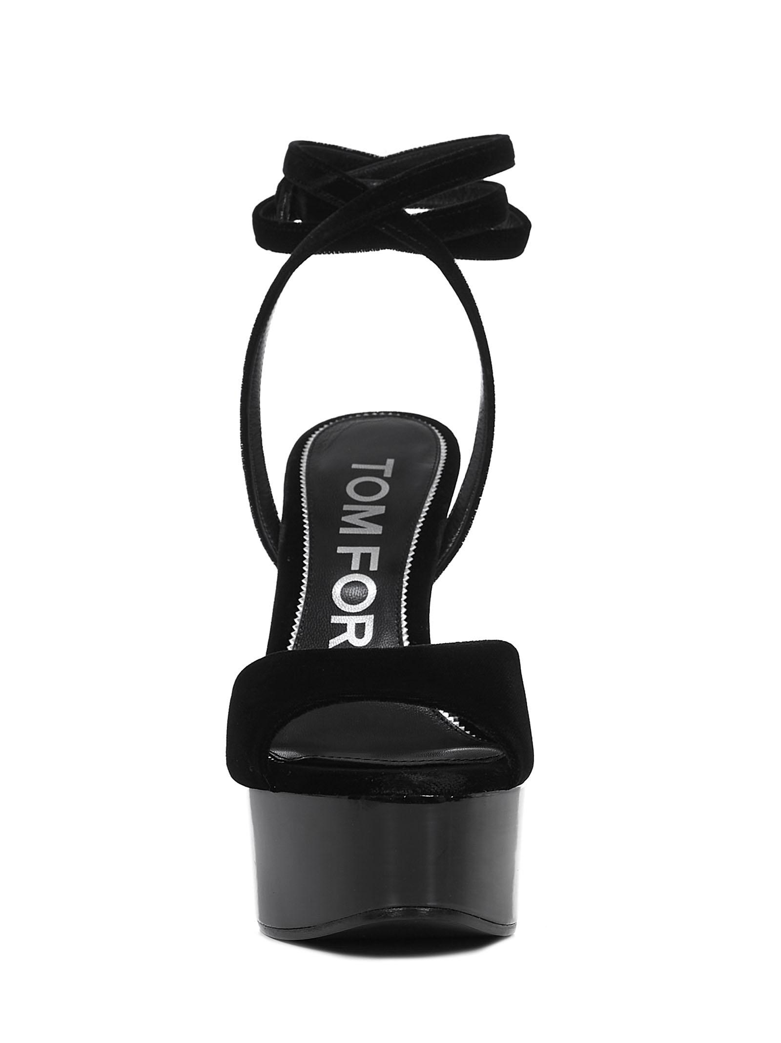 velvet disco platform sandal