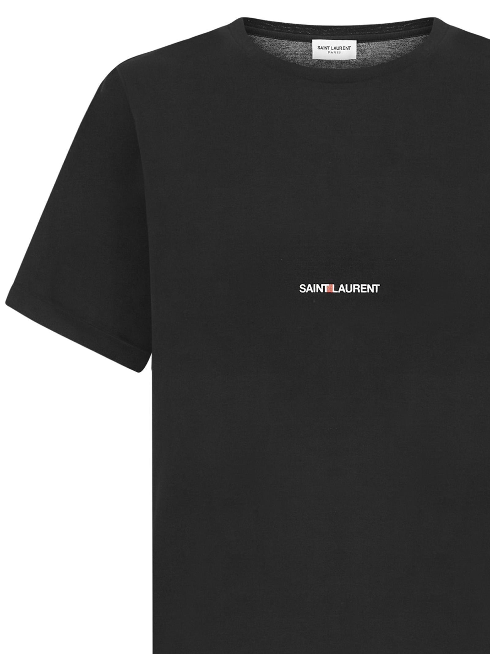 Saint Laurent Cotton T-shirt in Black 