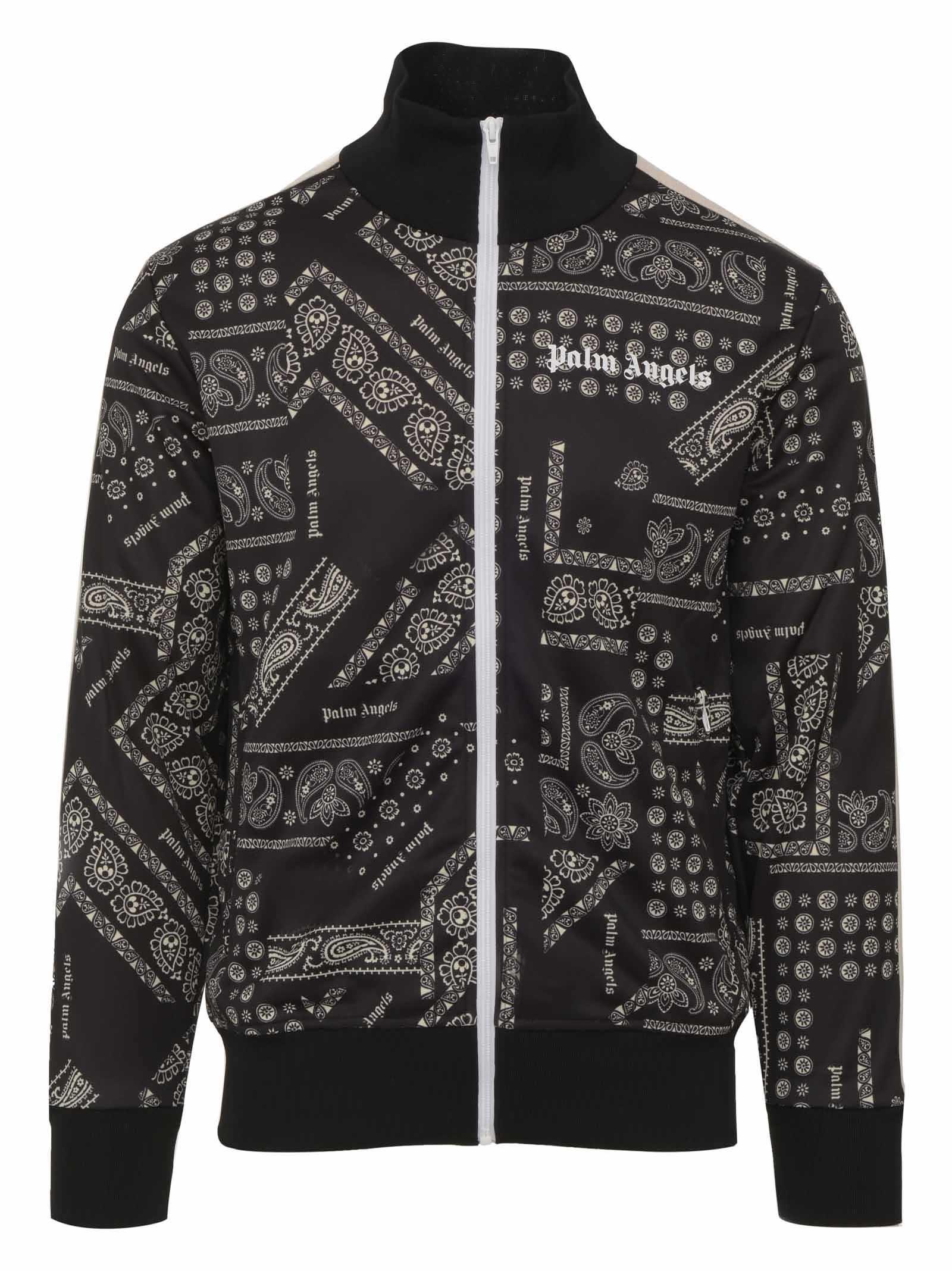 palm angels black bandana track jacket