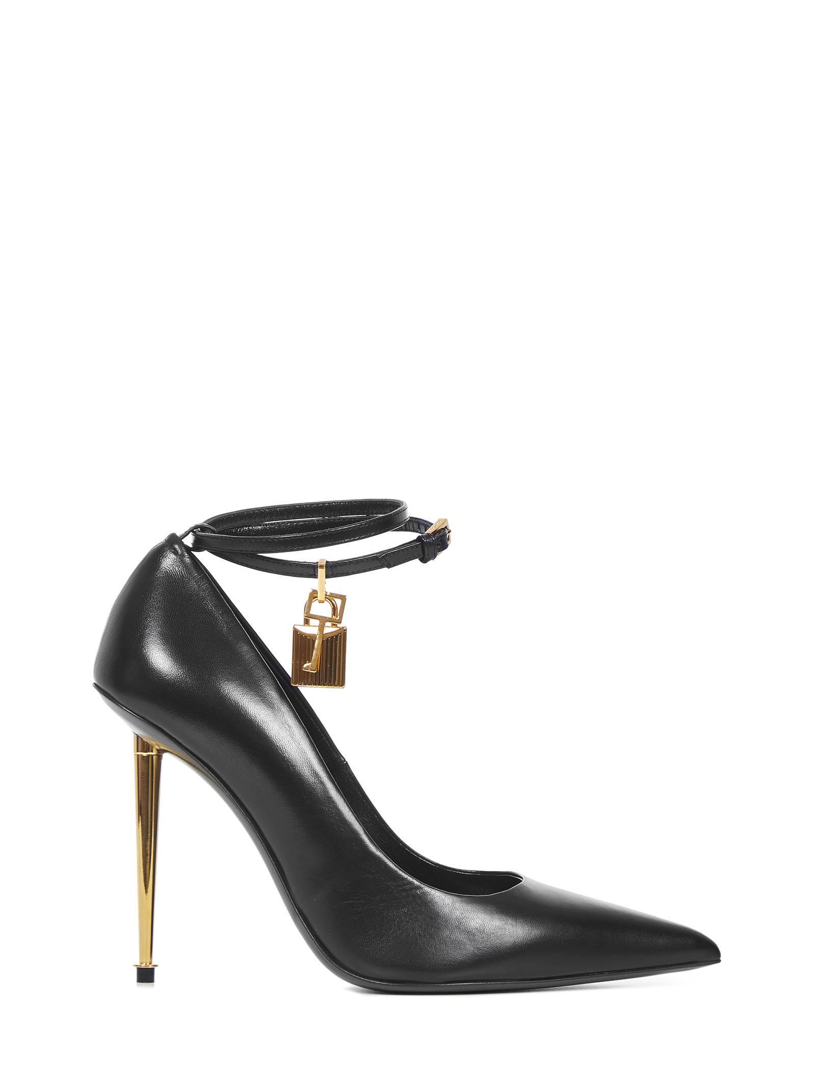Tom Ford Leather Padlock Pumps in Black - Lyst