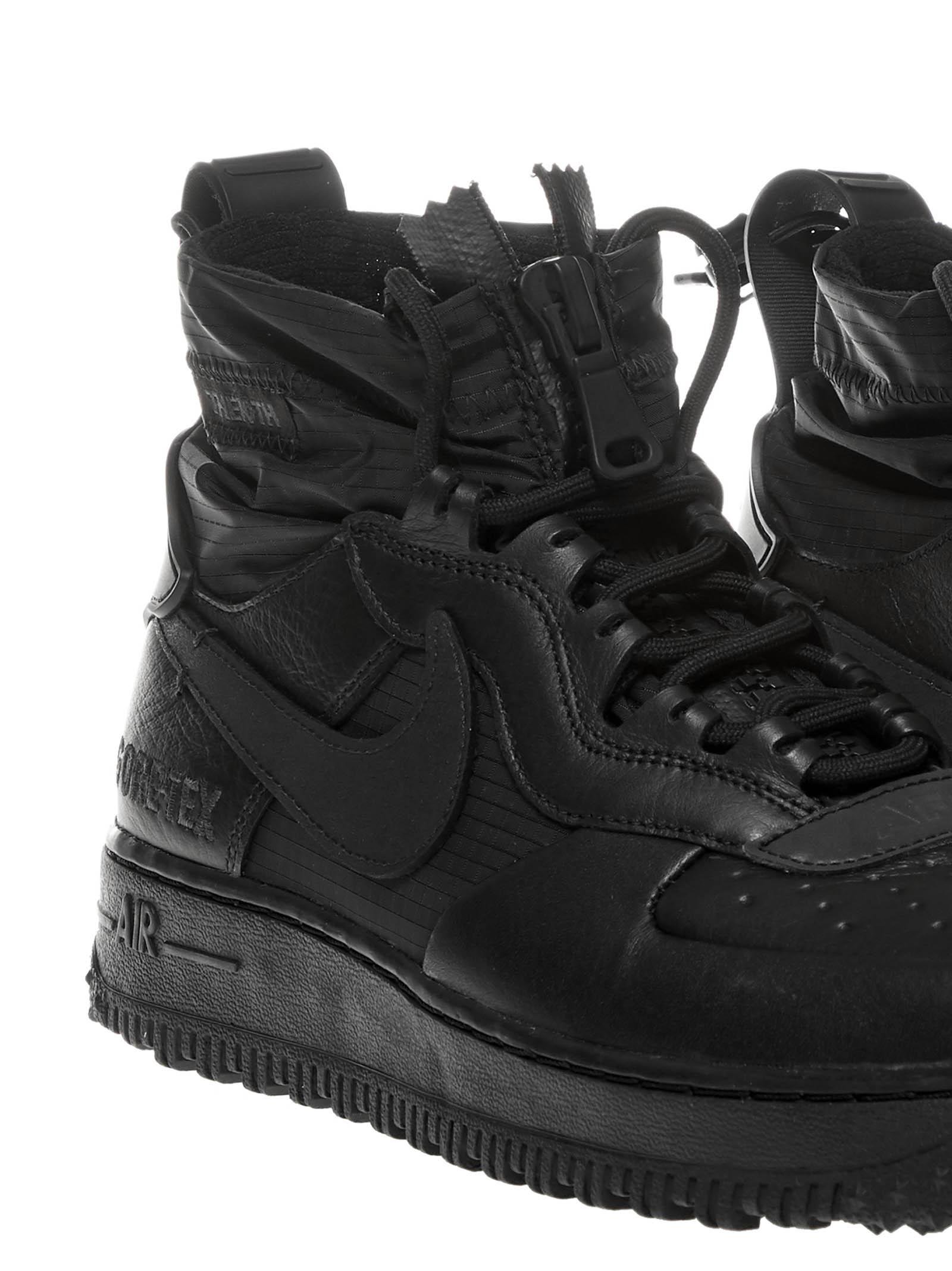 Nike Synthetic *icon Black High-top Air Force 1 Gore-tex With Front Zip And  Ankle Drawstring. for Men | Lyst
