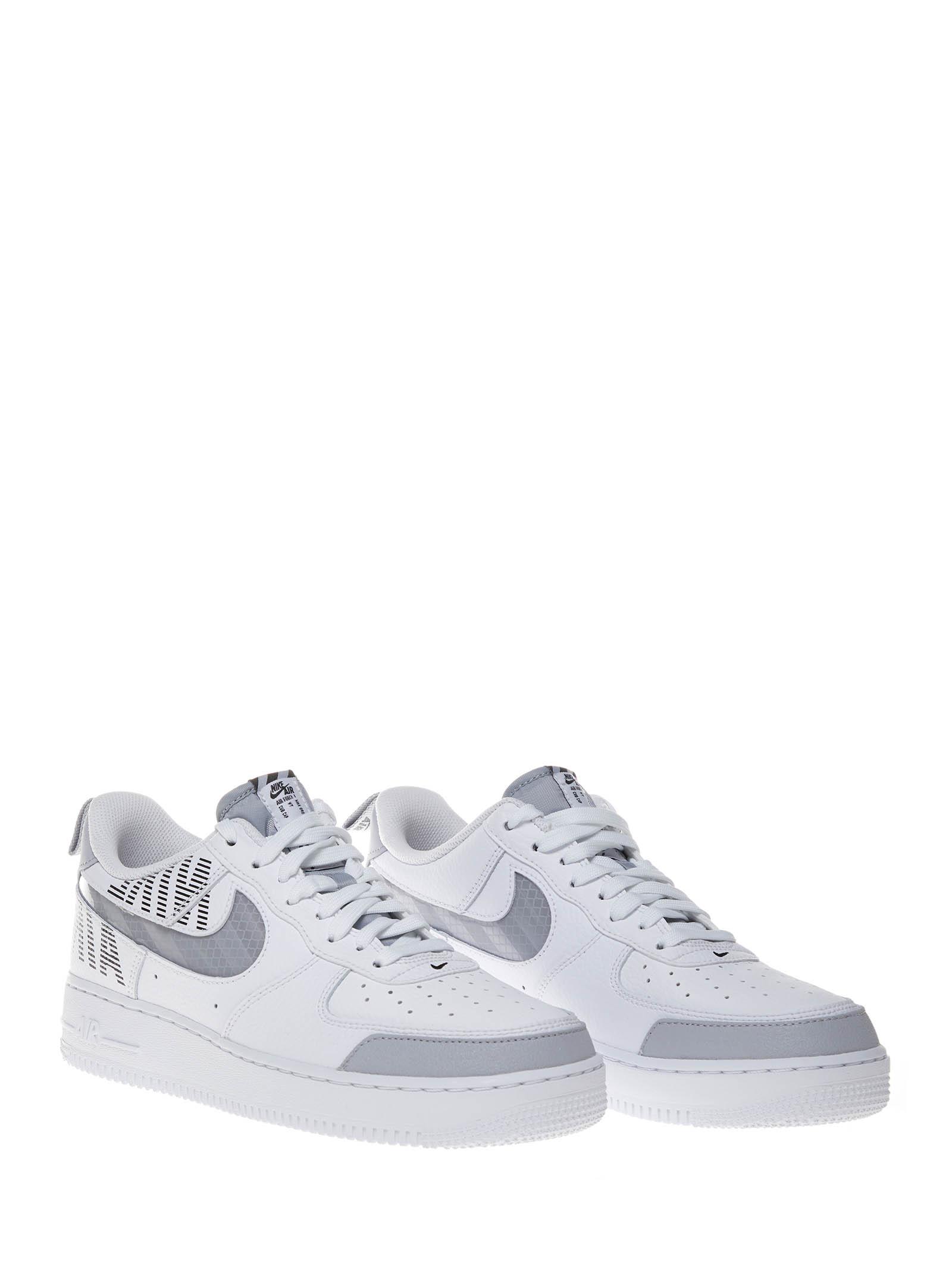 Nike White Air Force 1 '07 Lv8 Sneakers With Reflective Swoosh And