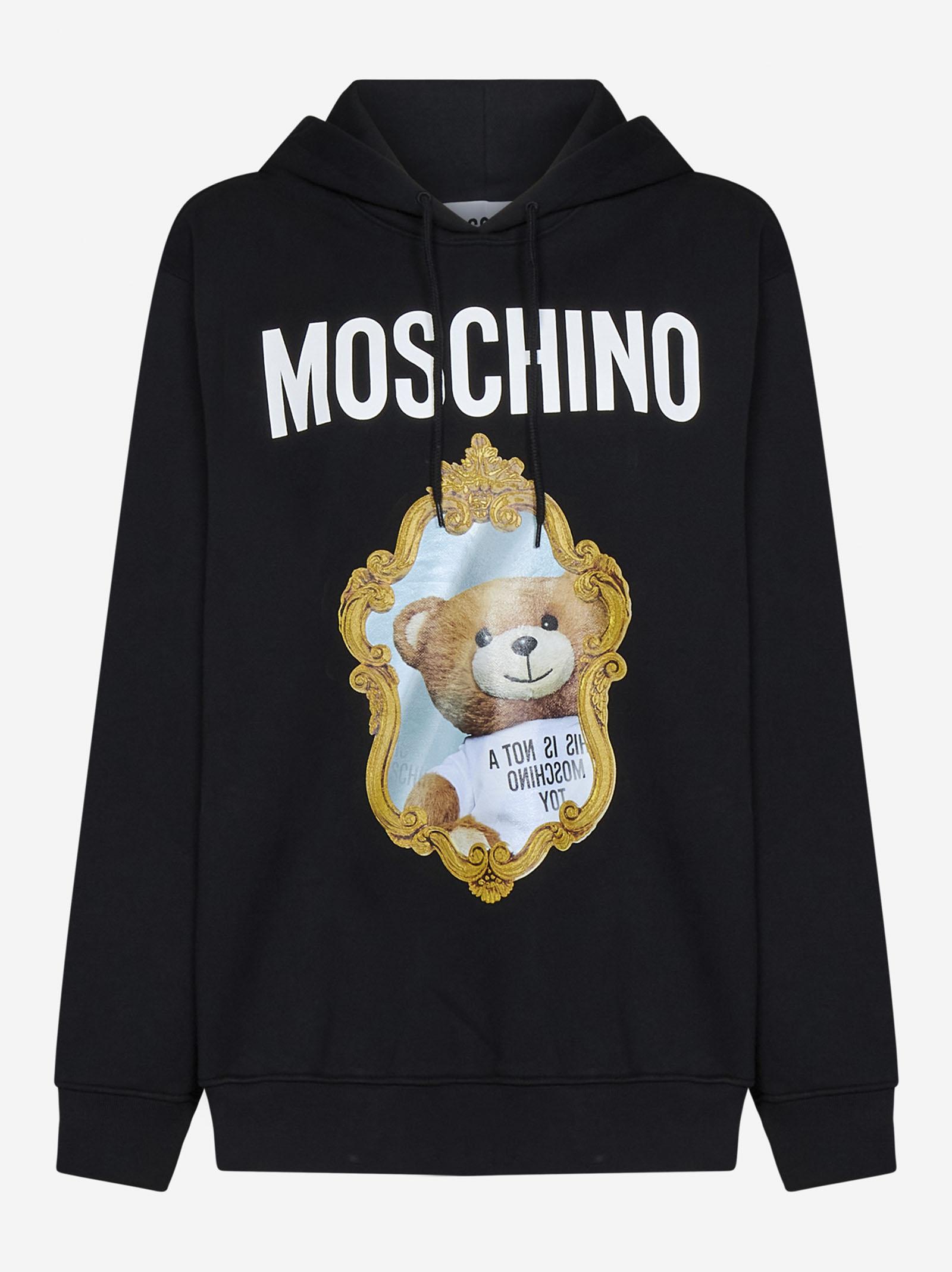 Moschino Mirror Teddy Bear Sweatshirt in Black | Lyst