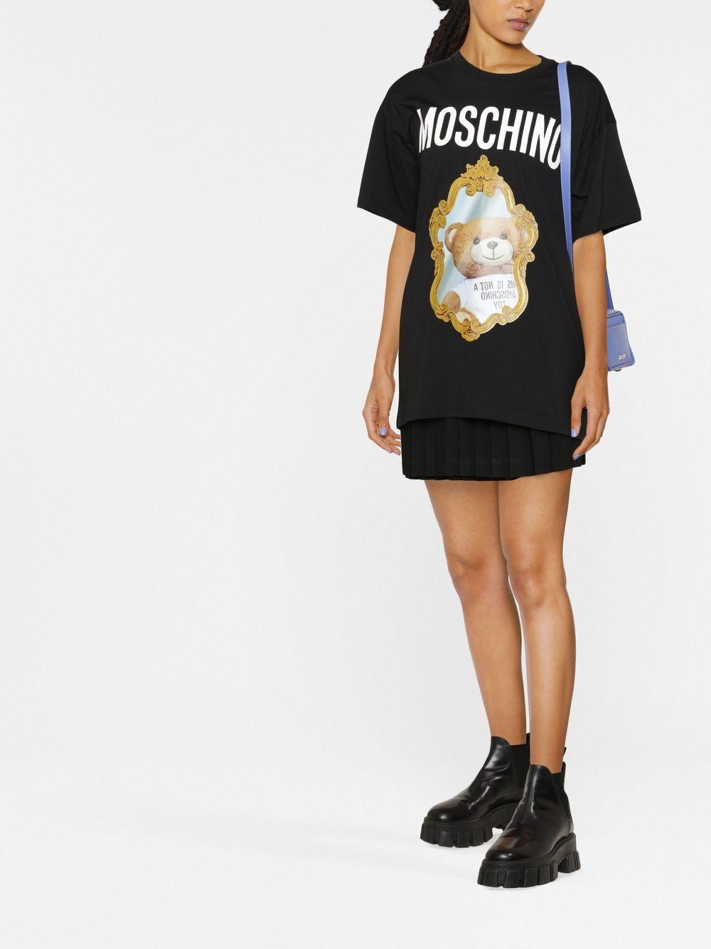 Moschino Mirror Teddy Bear T-shirt in Black | Lyst UK
