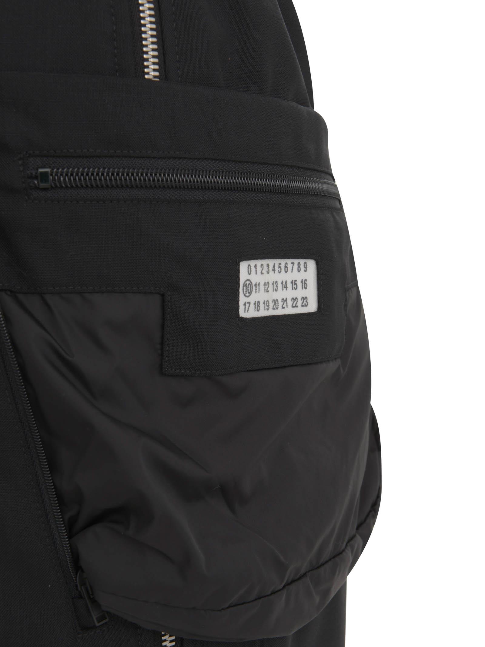 Maison Margiela Black-wool Trousers With Side Bumbag, Elasticated