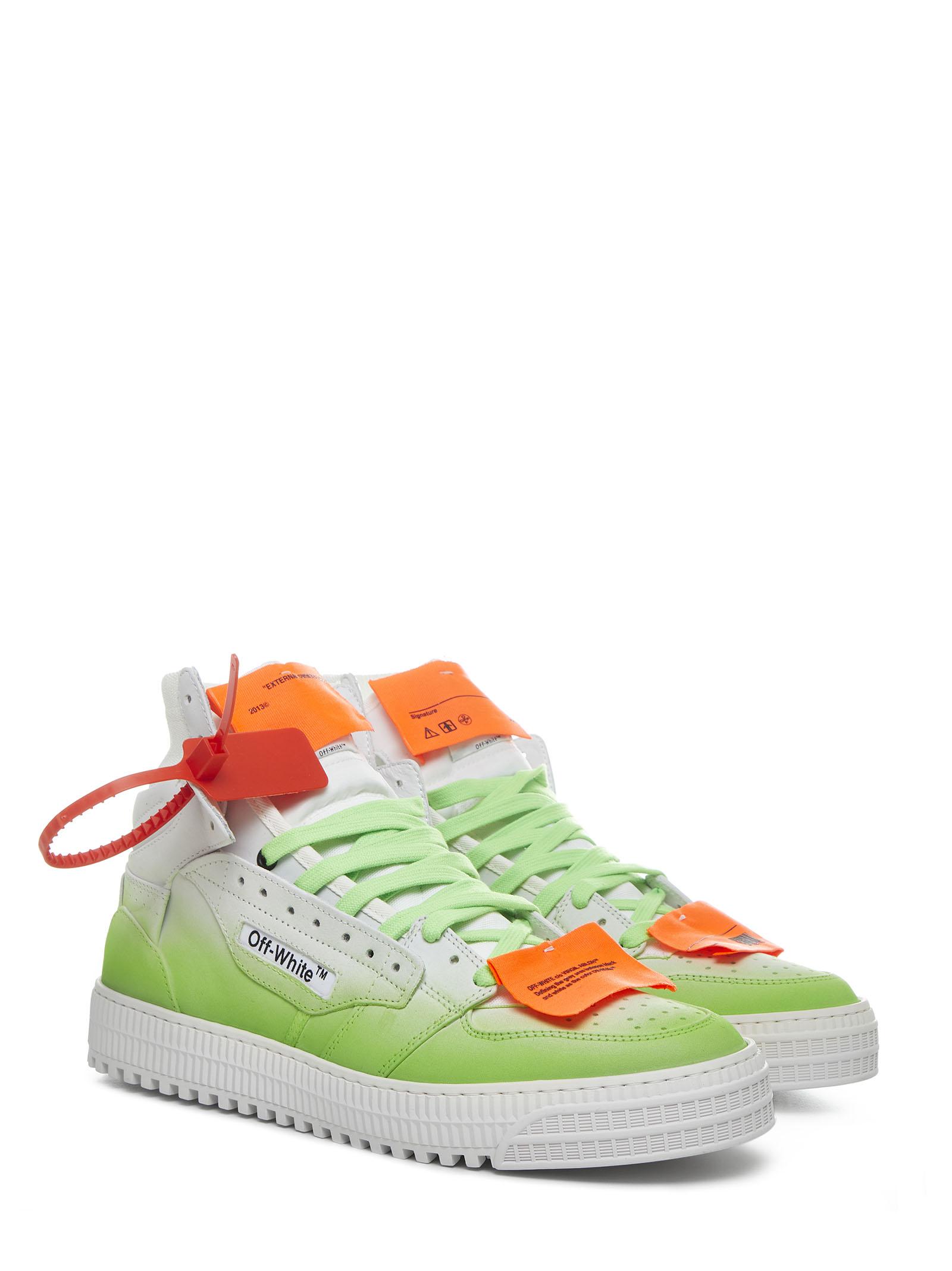 Off-White c/o Virgil Abloh Leather Off-court Spray Paint Sneakers in White  Green (Green) for Men | Lyst