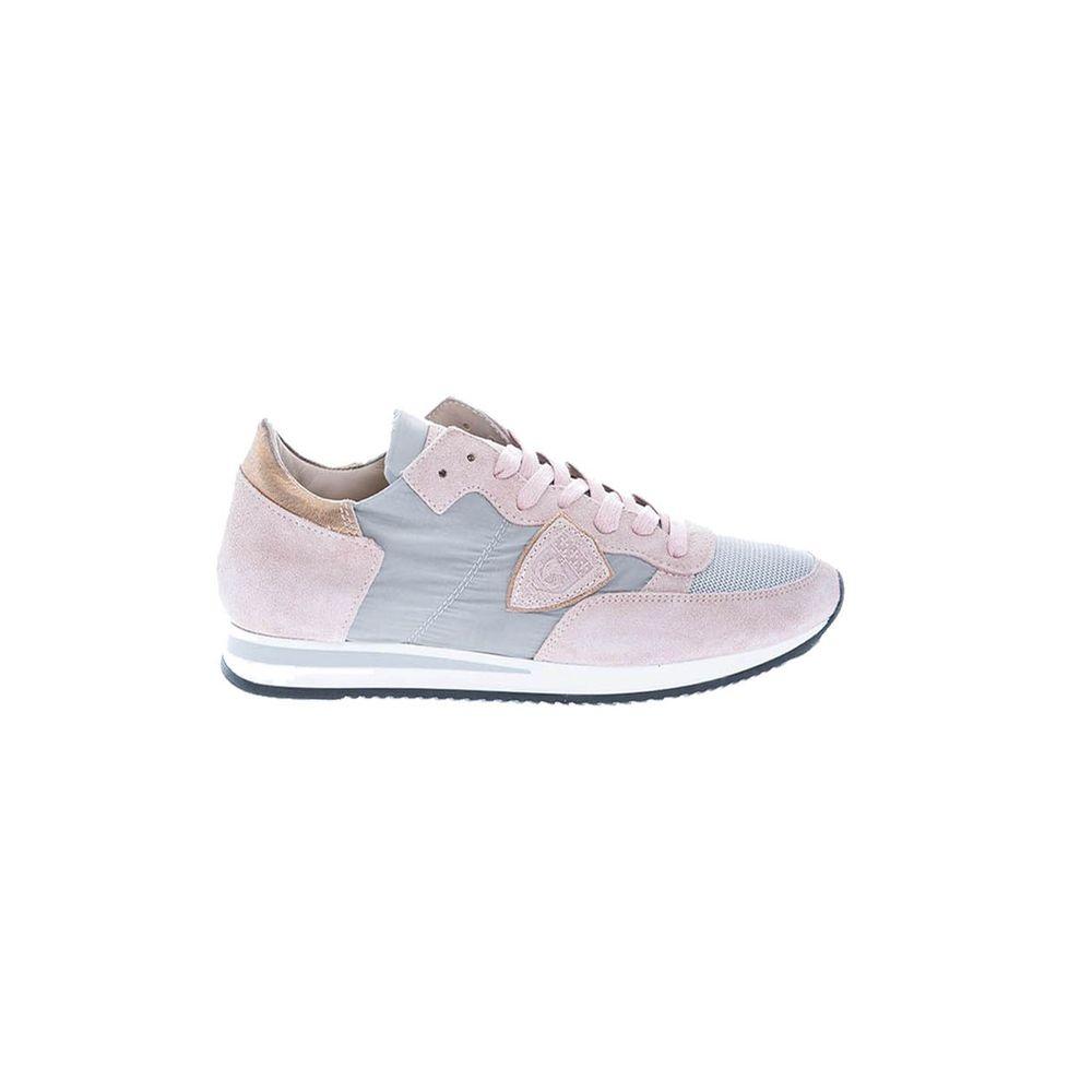 Philippe Model Dames Sneakers Roze nylon fluor combi runner | Van den Assem