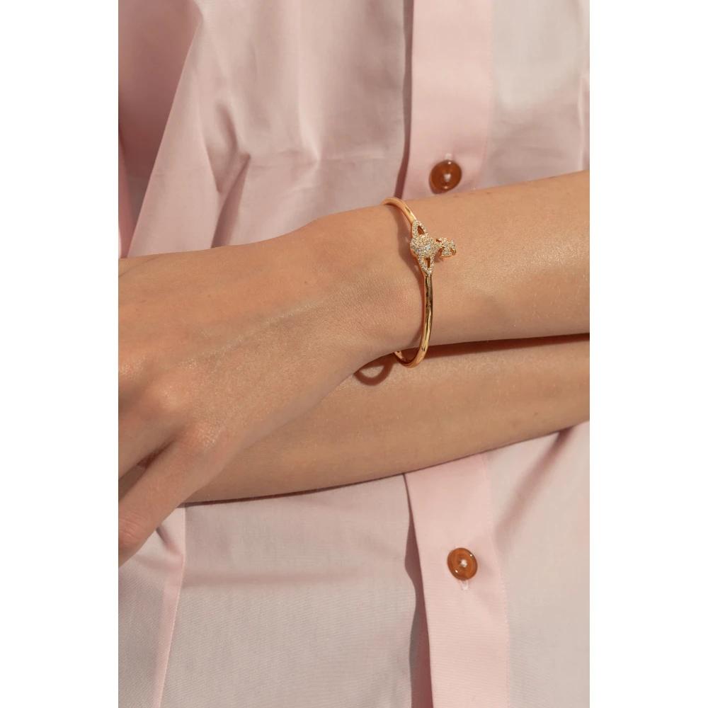 【VIVIENNE WESTWOOD】Mariarena Bracelet Brass Platinum Vivienne Westwood Platinum Brass Bracelet | ModeSens