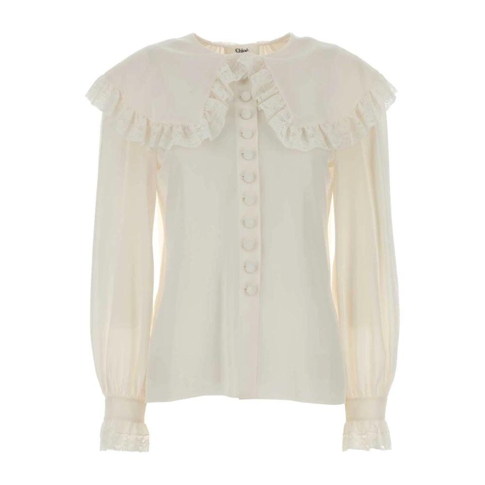 Chemisier Chloé Noir à Volants - Épaules Dénudées, Dos Croisé - Taille M - Occasion Très Bon état