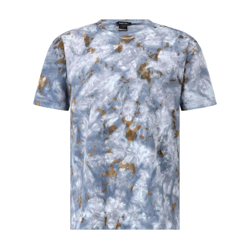 Tシャツ・カットソー AVANT TOI HAND PAINTED POSEIDONIA LINEN JERSEY SHIRT Avant Toi Hand Painted Poseidonia Linen Jersey Shirt