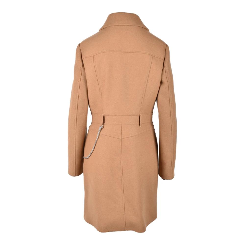 【関税&送料込み】Moschino Brown Polyester Blend Coat Love Moschino Coats for Women | Online Sale up to 82% off | Lyst