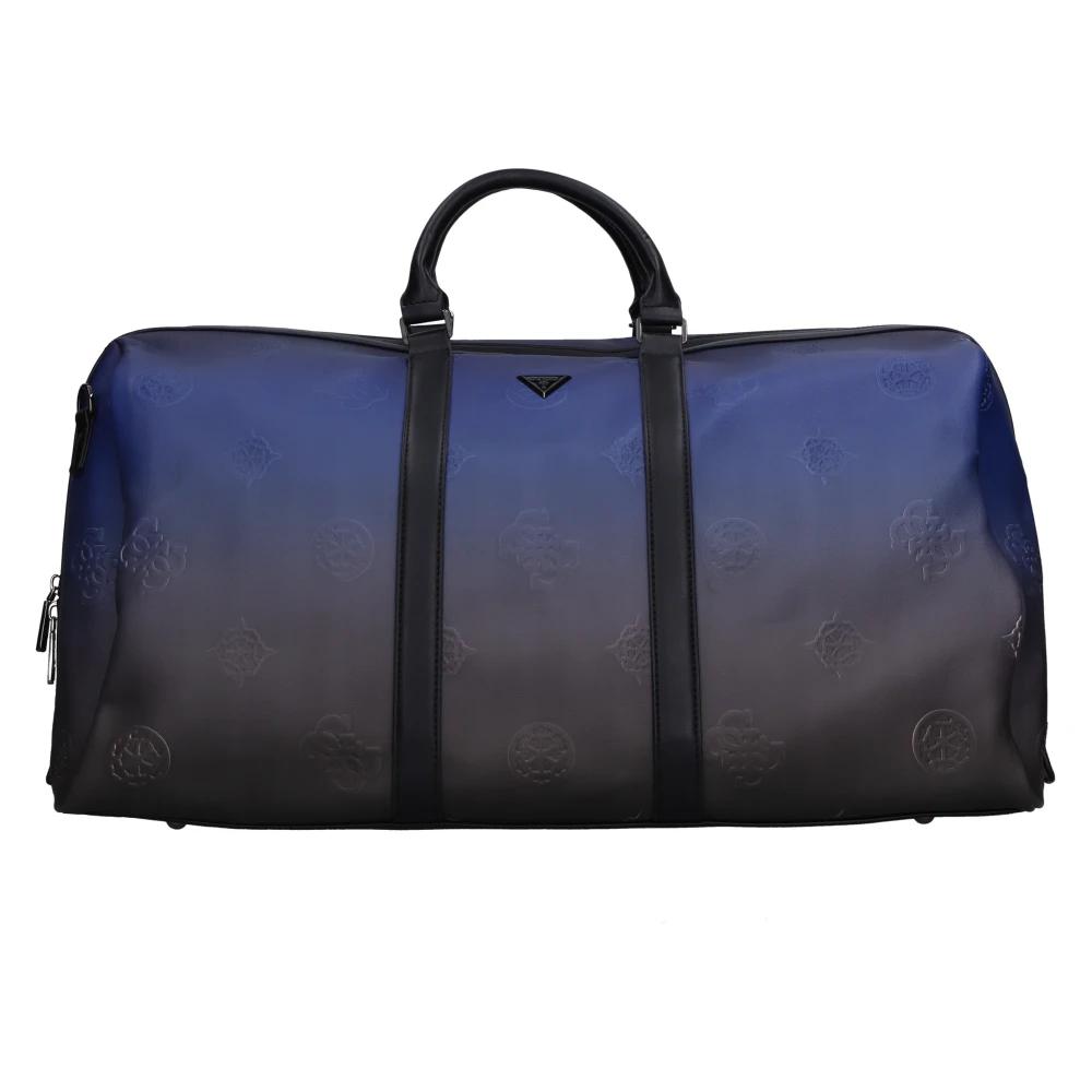 GUESS Sac de voyage bleu foncé pour homme - Pisa Double Zip Weekender Dark Blue 292076