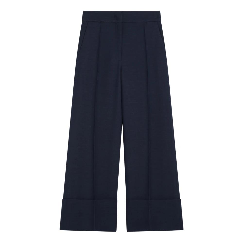 パンツ Valentino Wide-Leg Tailored Pants With Unique Waistband Valentino Front-pleated Wide-leg Pants women - Glamood Outlet